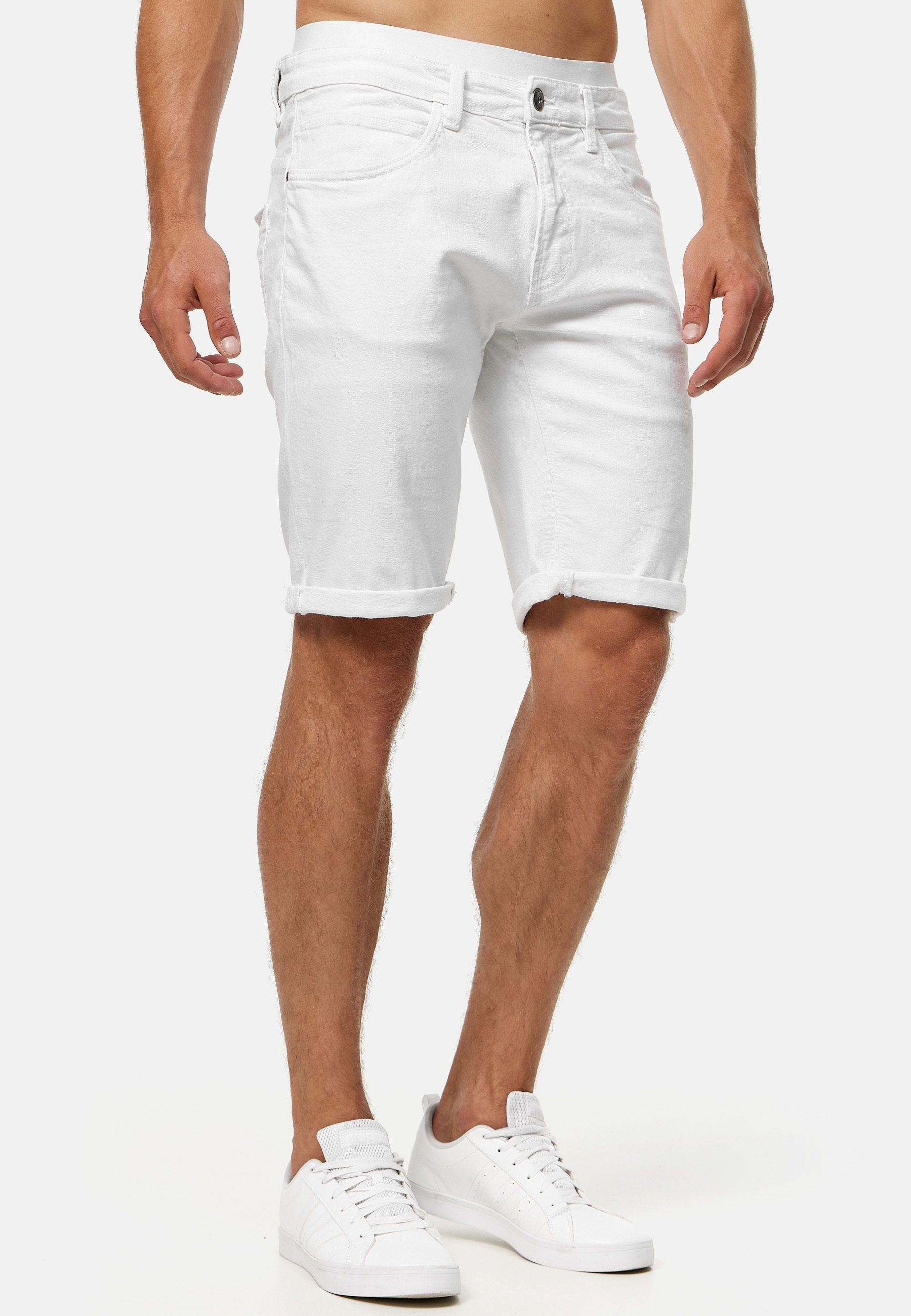 Indicode Jeansshorts Herren Caden Jeans Shorts Herrenshorts mit 5 Taschen, Denimstyle