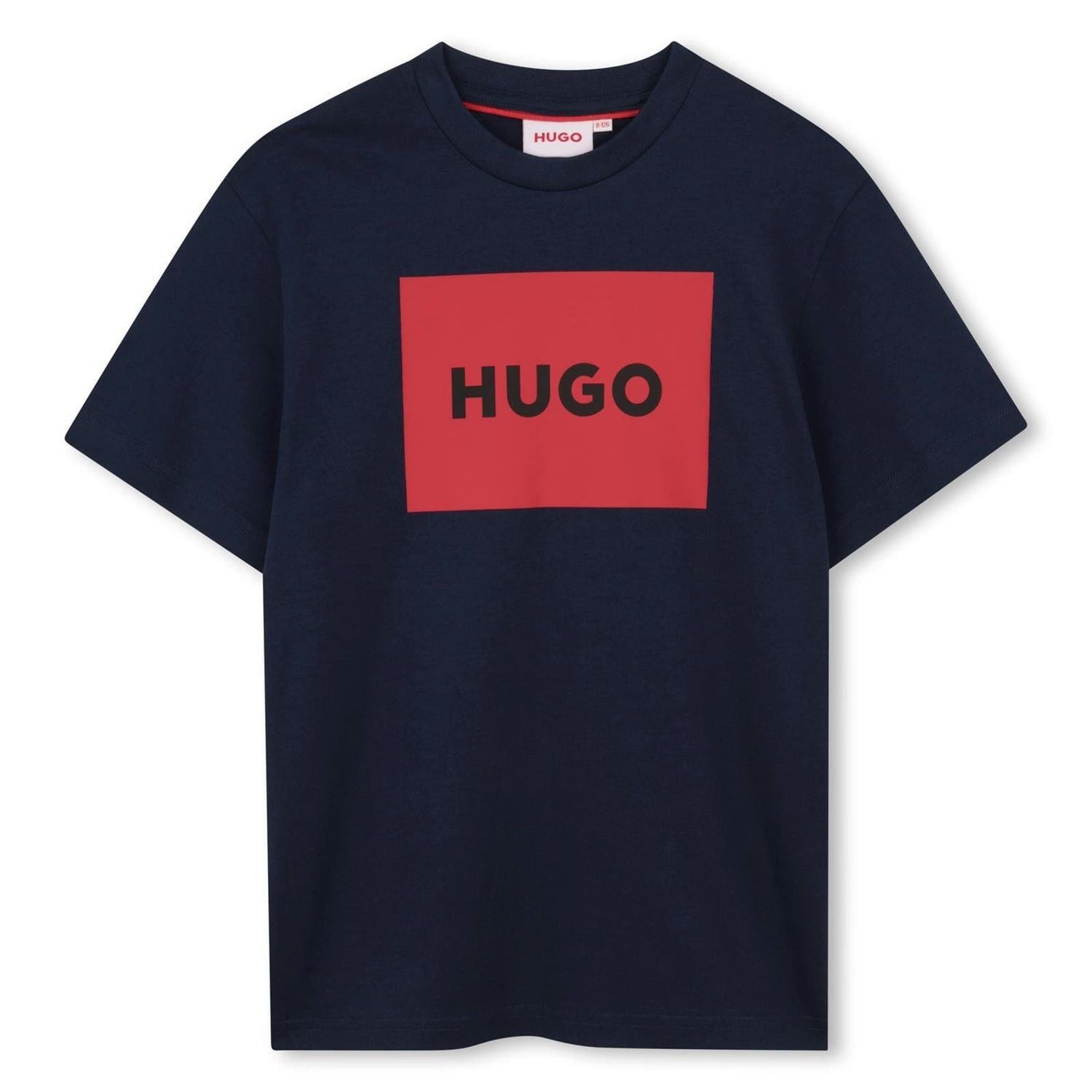 HUGO T-Shirt HUGO Kinder T-Shirt navy-blue/dunkelblau mit Hugo Logo Druck