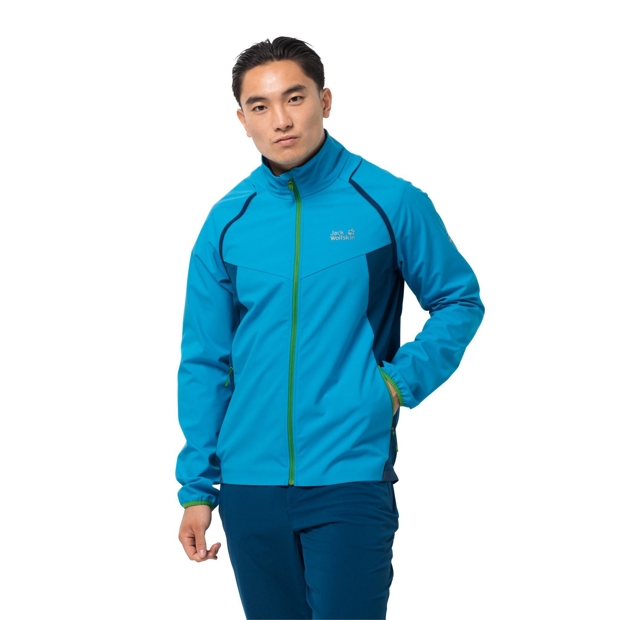 Jack Wolfskin Softshelljacke und Weste Tandem (PFC-Frei) blau Herren