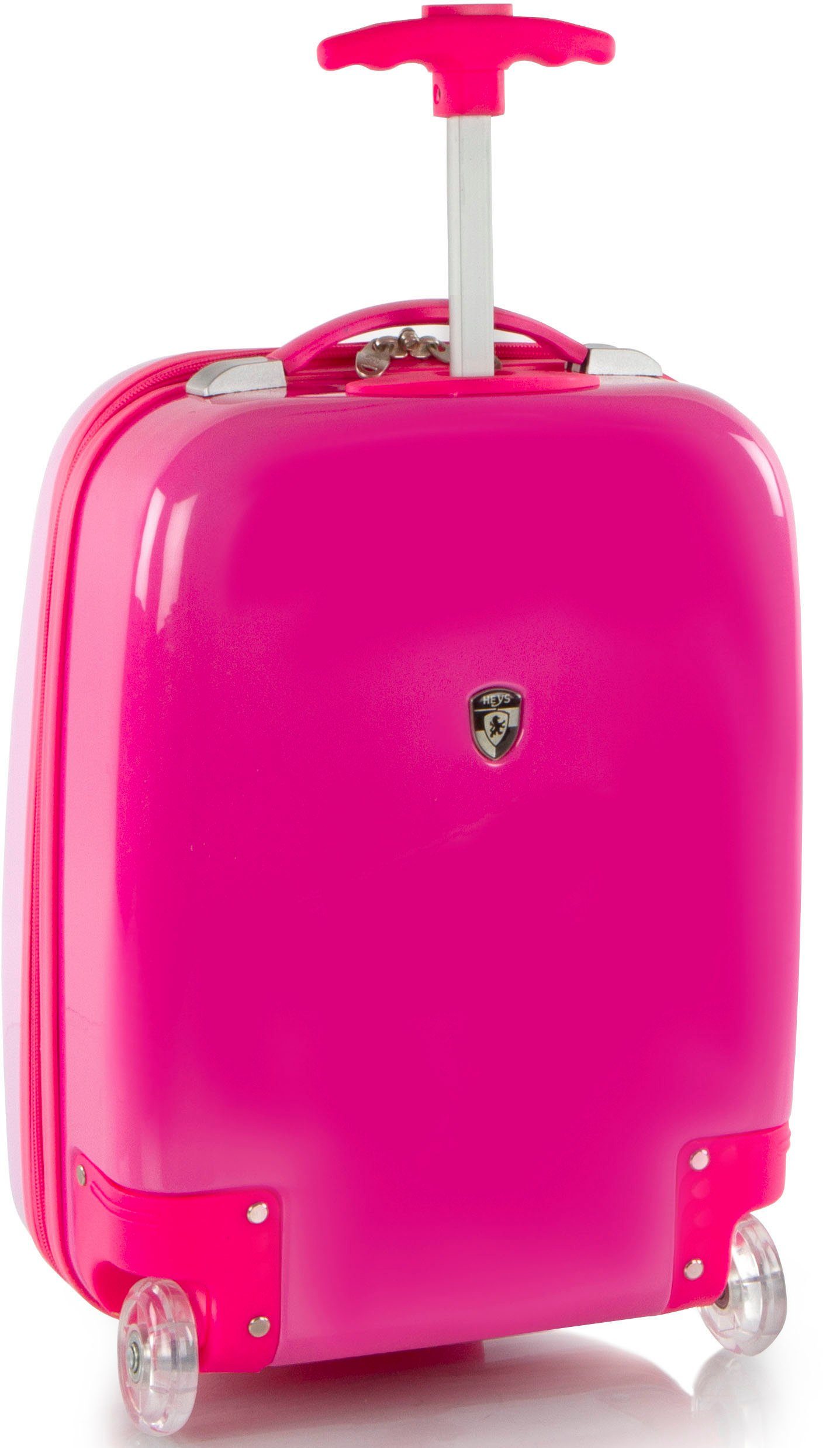 Heys Kinderkoffer Peppa Pig rosa, 2 Rollen, Quick-Release-Trolley-Griffsystem mit 46 cm, Rädern; hervorstehenden mit