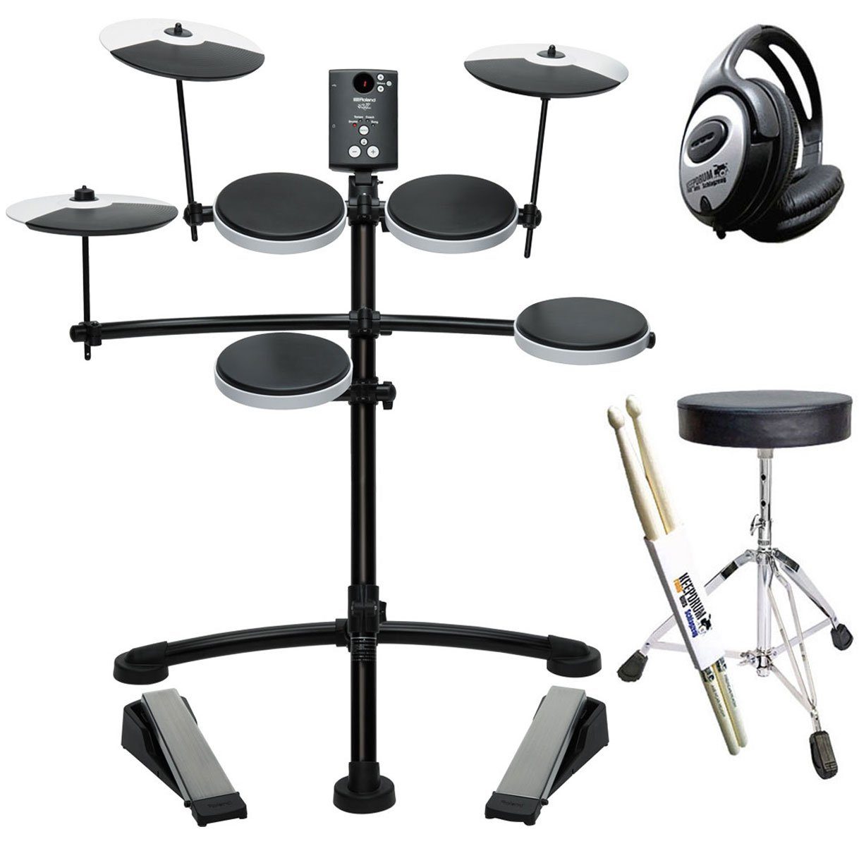 Roland E-Drum TD-1K elektrisches Schlagzeug mit Zubehör-Set