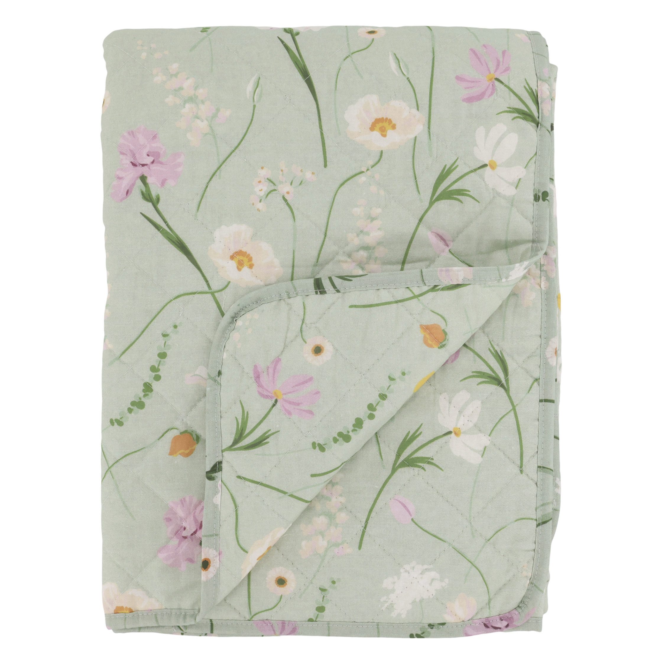 Chic Antique Tagesdecke Chic Antique Aix Quilt mit Blumen Grün