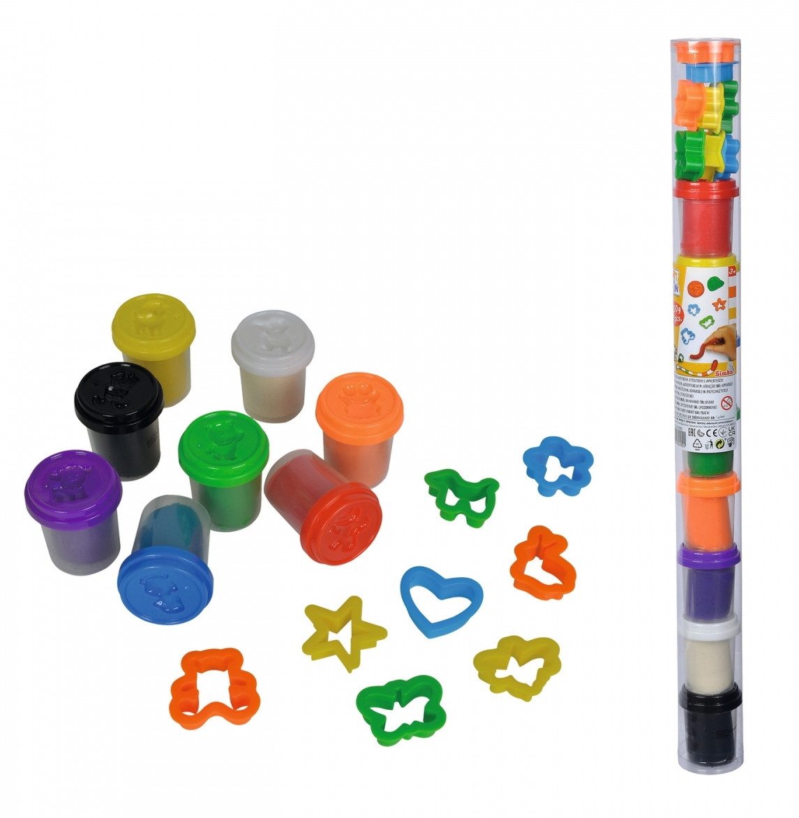 SIMBA Play-Doh Play-Doh ART & FUN Softknete Knetdosen in Röhre 8x 50g Dose 106329290