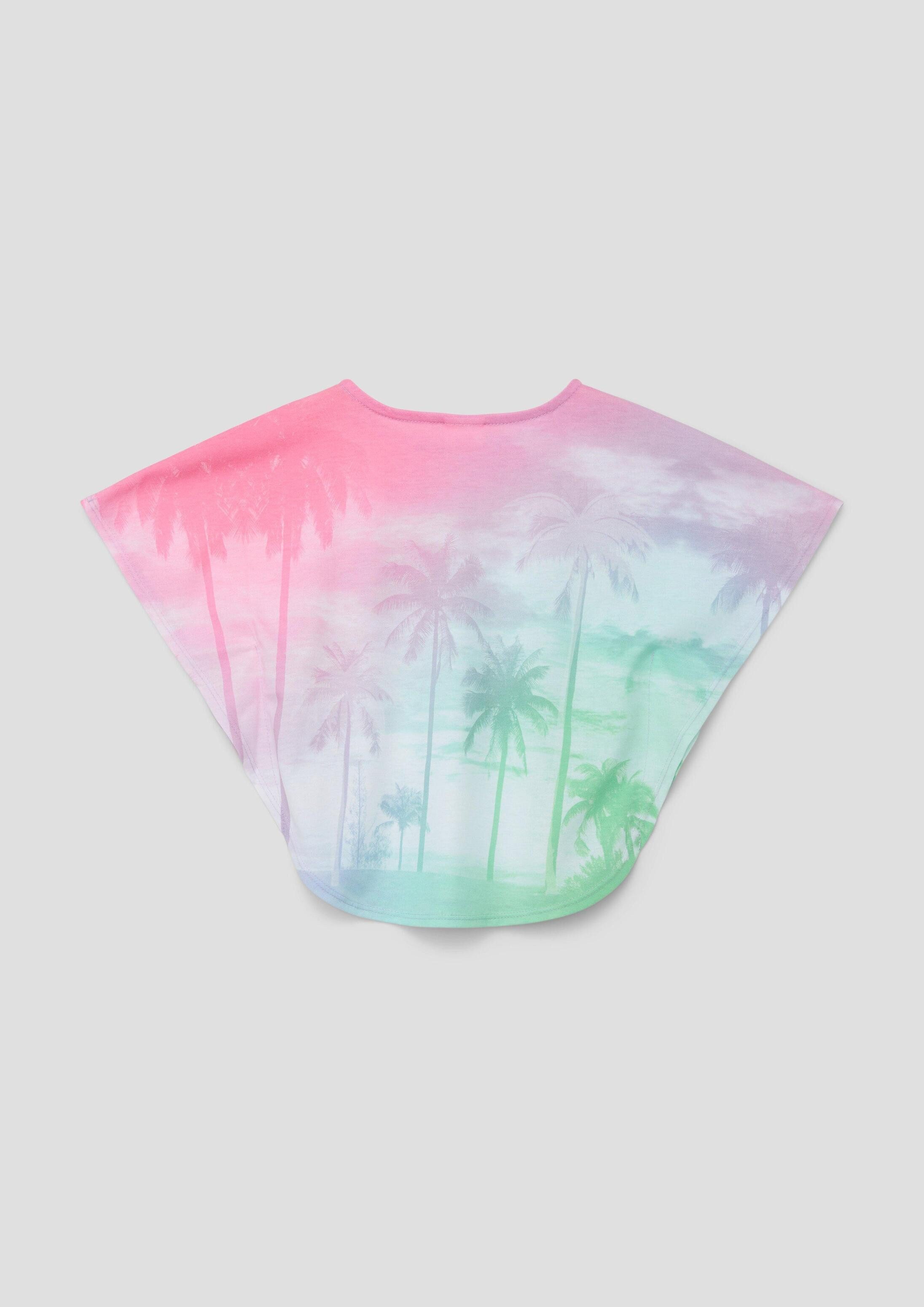 s.Oliver Kurzarmshirt T-Shirt T-Shirt mit All-over-Fotoprint