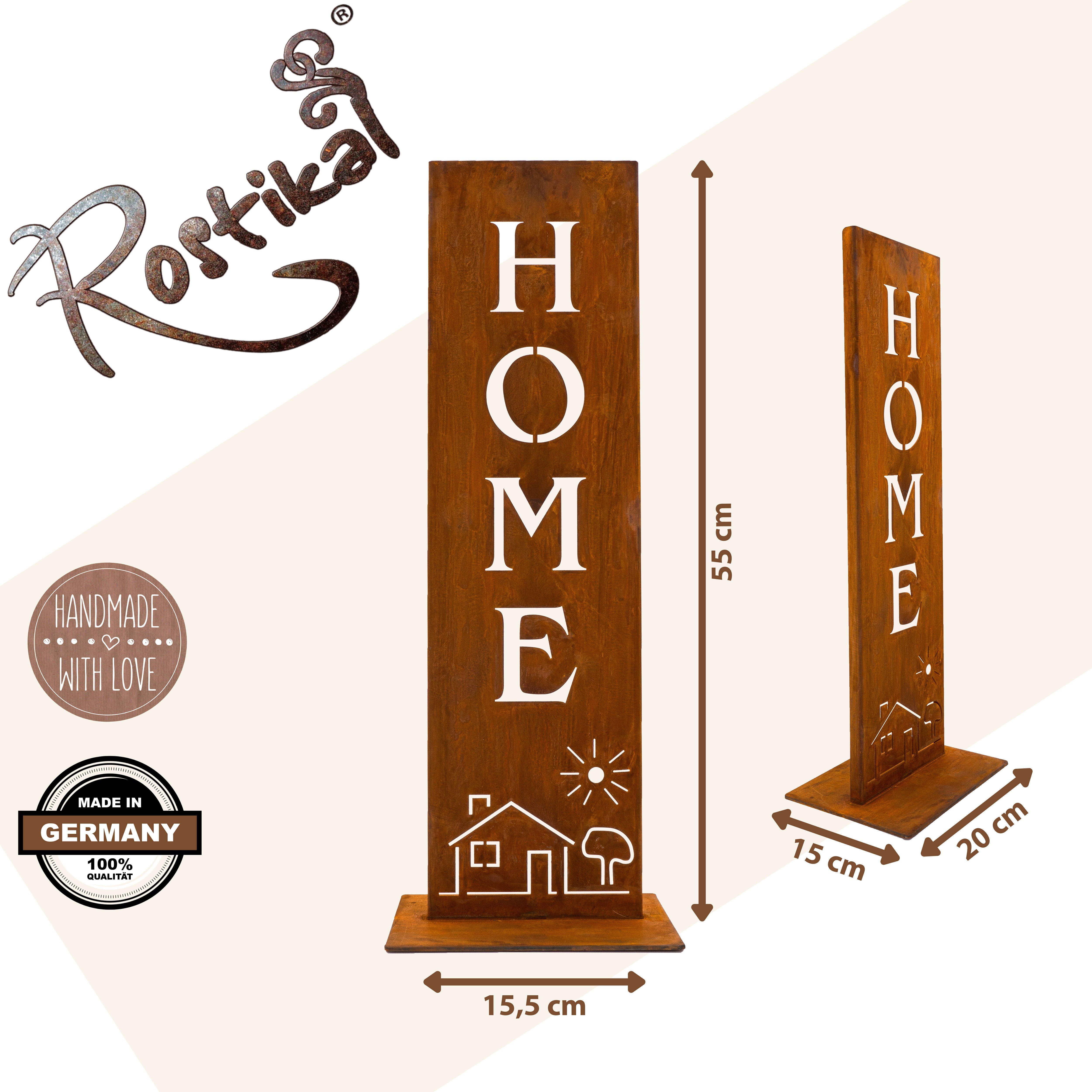 Rostikal Gartenfigur Home Metall Deko Schild, günstig online kaufen