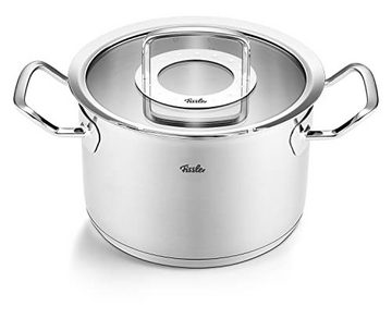 Fissler Topf-Set Original-Profi Collection®, Edelstahl 18/10 (Set, 6-tlg., Kochtopf 16/20/24 + Bratentopf 20 + Sauteuse 20 + Dämpfeinsatz 20cm), Made in Germany