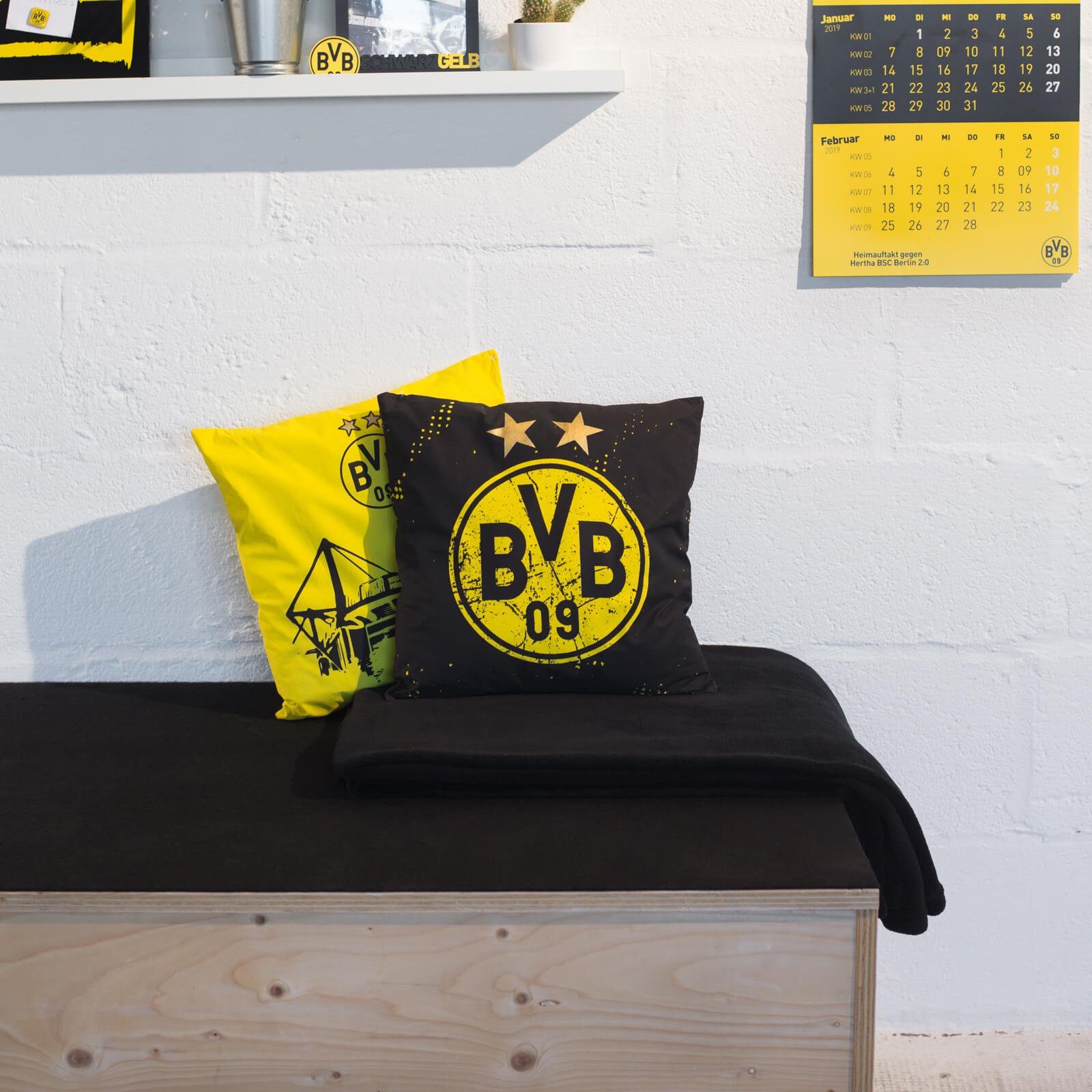 BVB Kopfkissen BVB-Kissen Sterne, Füllung: Oberstoff günstig online kaufen