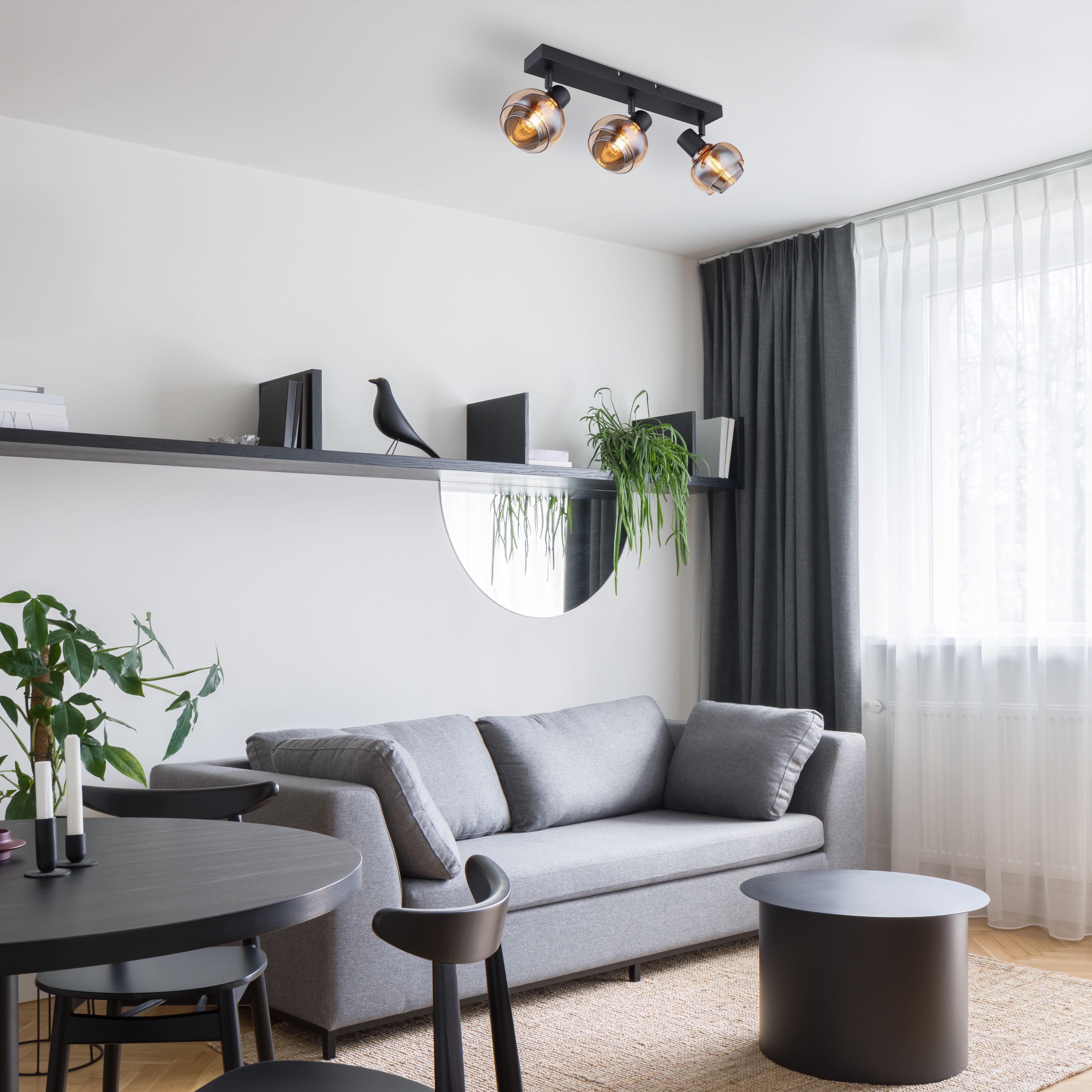 GLOBO LIGHTING Deckenstrahler TOKKI, ohne Leuchtmittel, Deckenspot/Glas gefärbt/Flur/Wohnzimmer