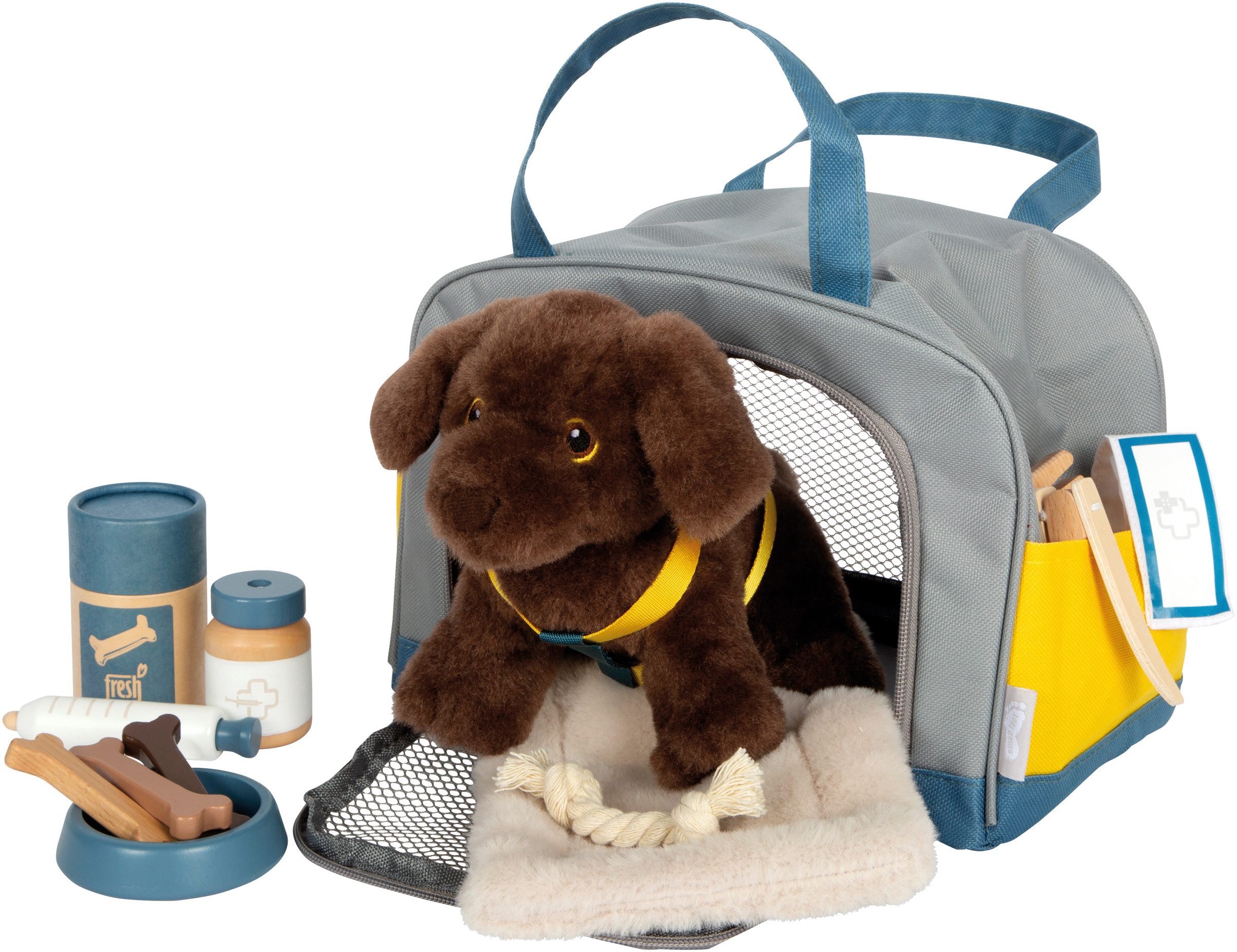 Small Foot Plüschfigur Hund mit Tasche günstig online kaufen