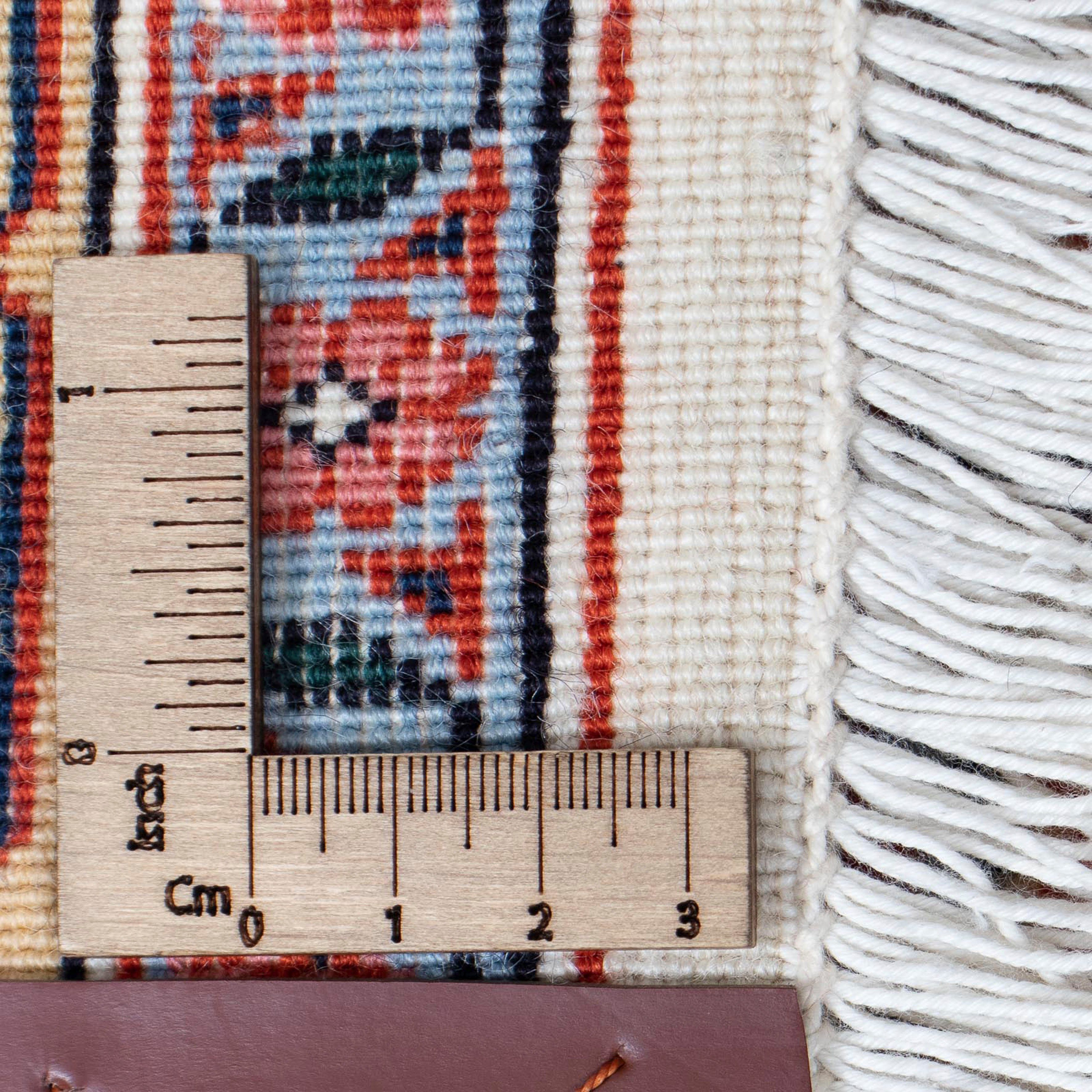 10 Handgeknüpft, cm Zertifikat Täbriz mehrfarbig, - morgenland, mit 392 Orientteppich mm, - 73 Perser Höhe: Wohnzimmer, rechteckig, - x Einzelstück