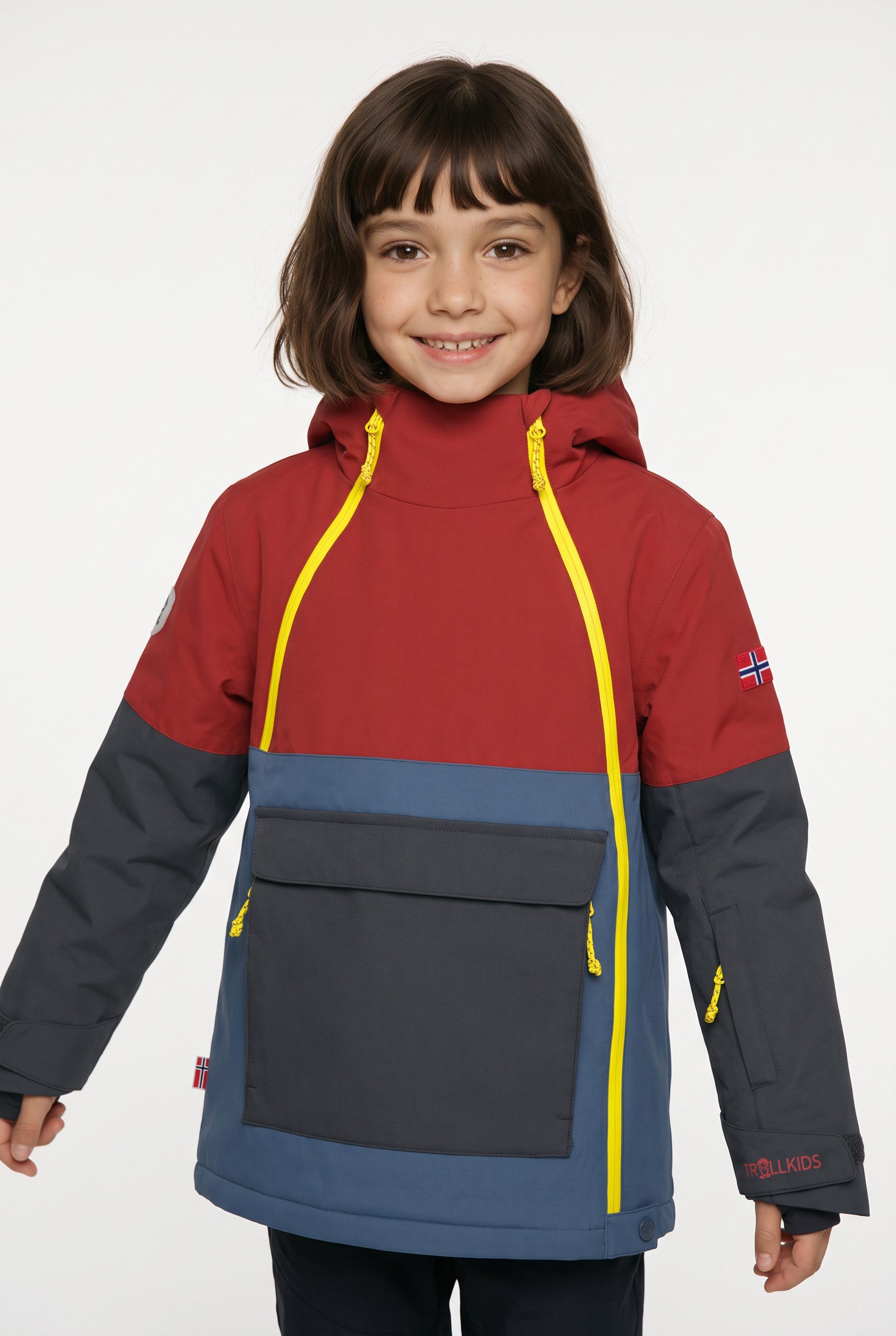 TROLLKIDS Winterjacke KIDS EIKEDALEN JACKET sportlich, aus Polyester, mit Polyamid-Futter, atmungsaktiv, winddicht