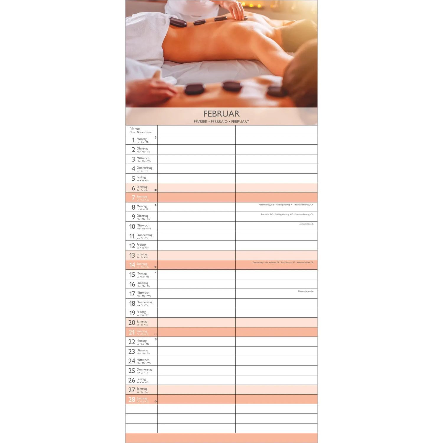 NEUMANN Wandkalender Glücksmomente für dich und mich 2027