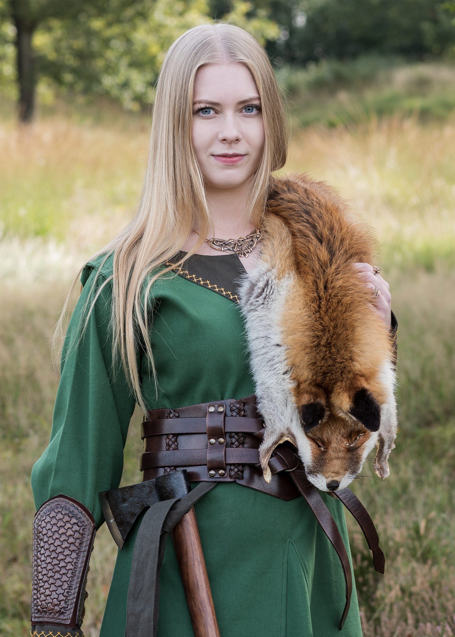 Battle Merchant Ritter-Kostüm Wikinger Kleid Jona, grün günstig online kaufen