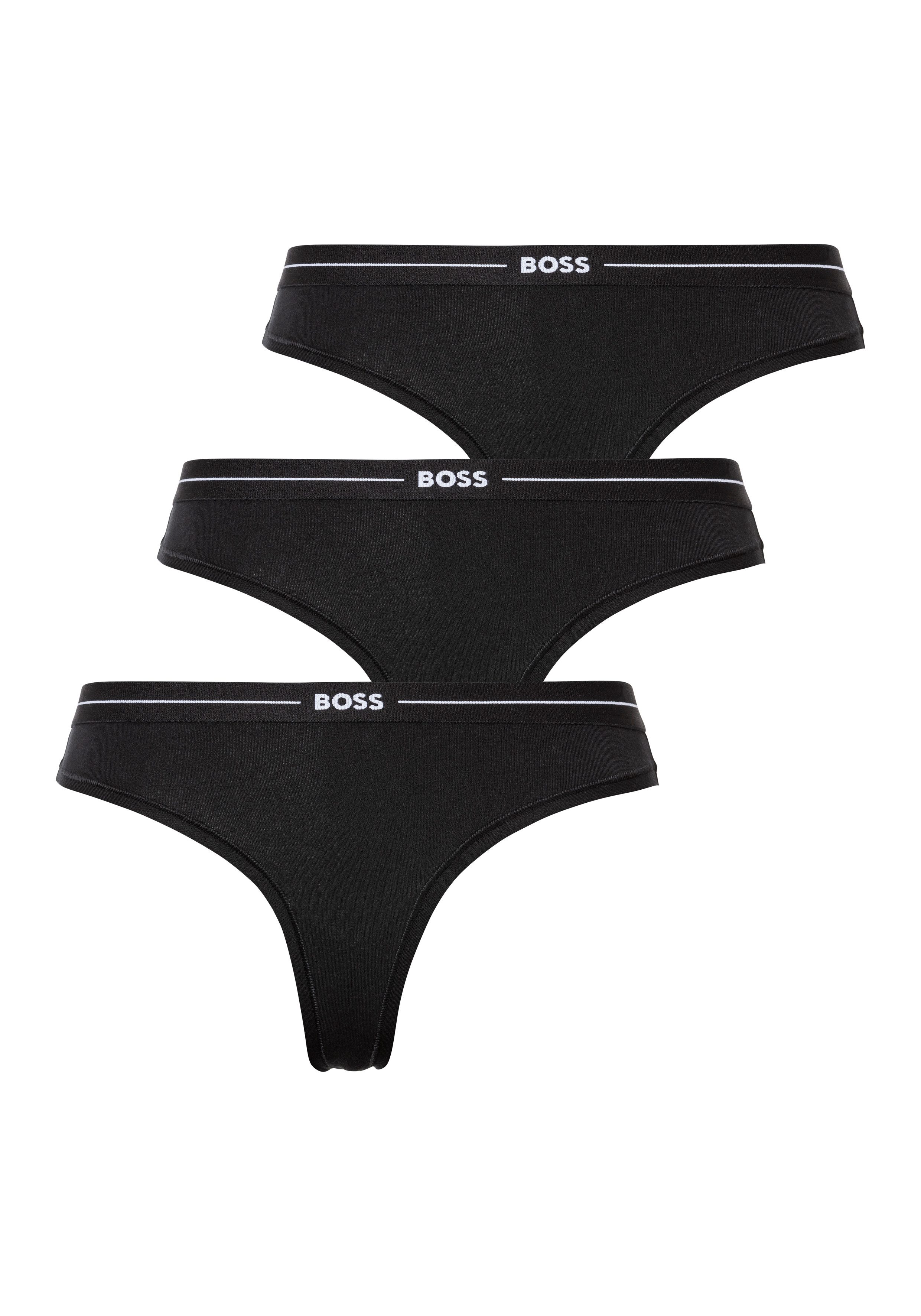 BOSS String 3P THONG (Packung, 3-St., 3er) mit BOSS Logobund