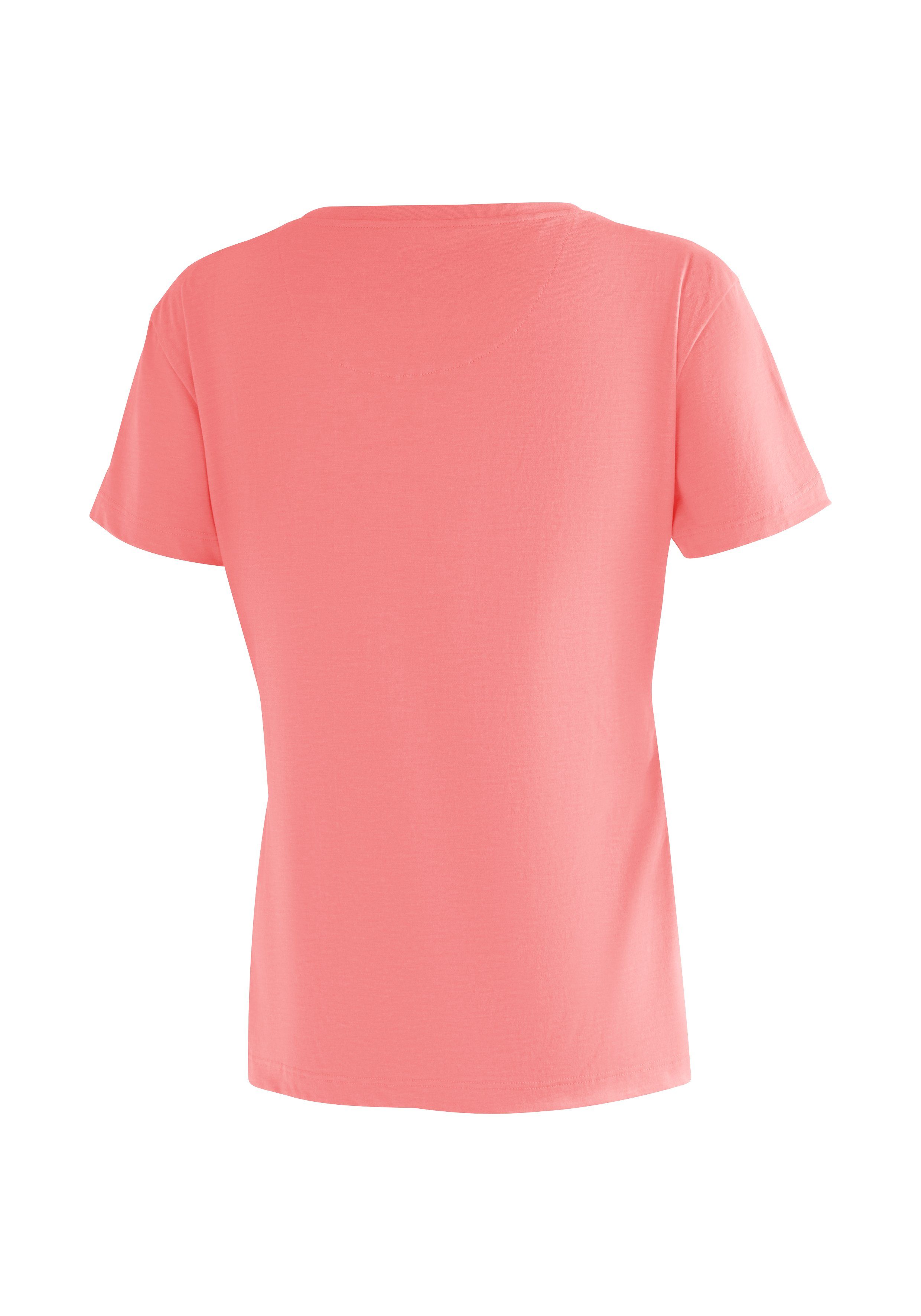 W perlrosa Print T-Shirt Damen Maier für Sports Freizeit Phonetic mit Tee Kurzarmshirt und Wandern