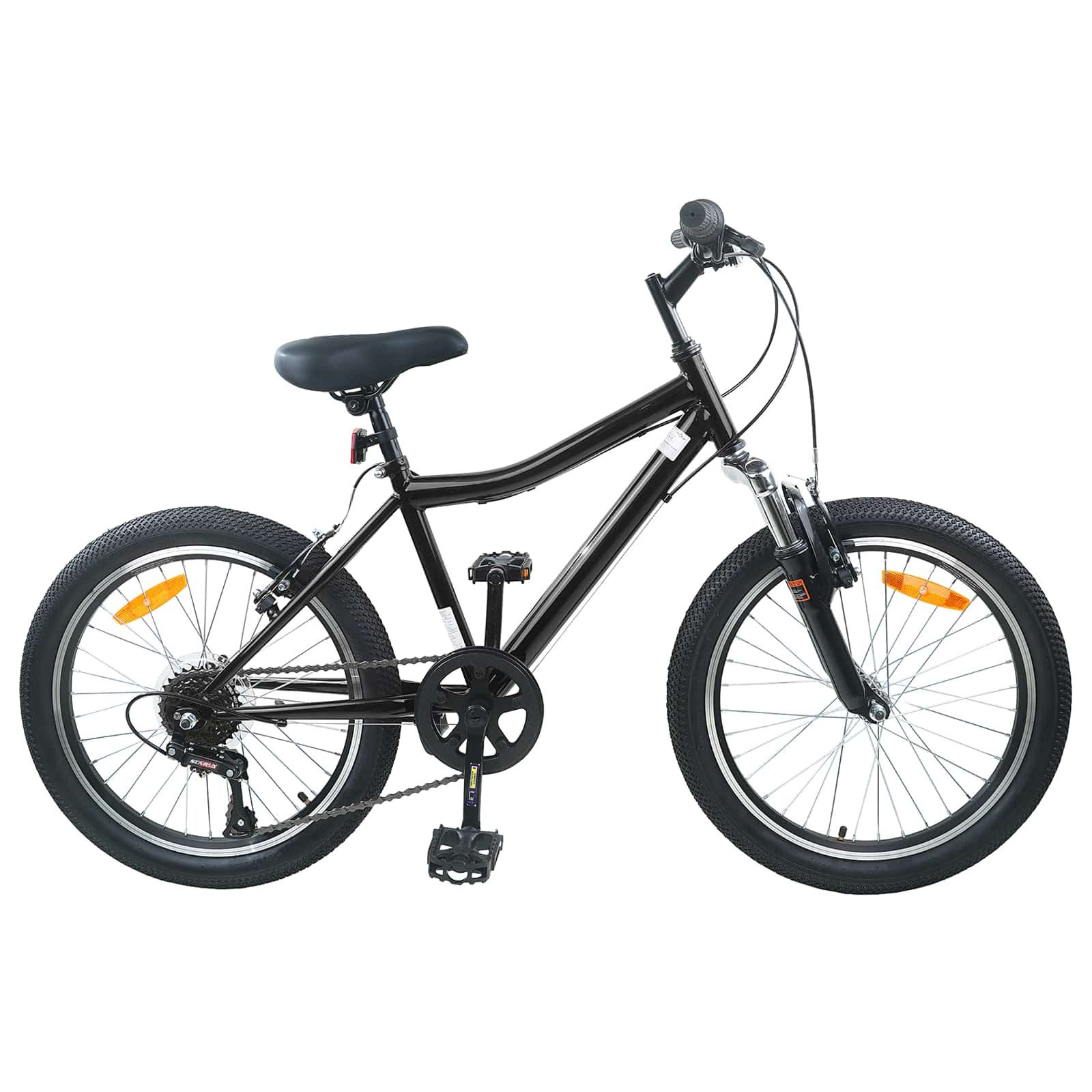 vidaXL Kinderfahrrad 137 x 54 x 79 cm Kinderfahrrad 20 Zoll 6-Speed für 6-11 Jahre alt Schw