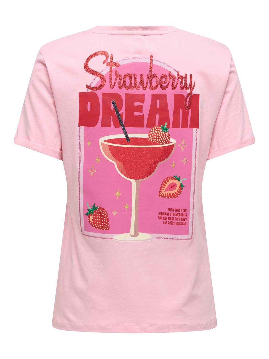 ONLY T-Shirt ONLKITA S/S DRINKS TOP BOX JRS Baumwolle, regular fit, Rundhal günstig online kaufen