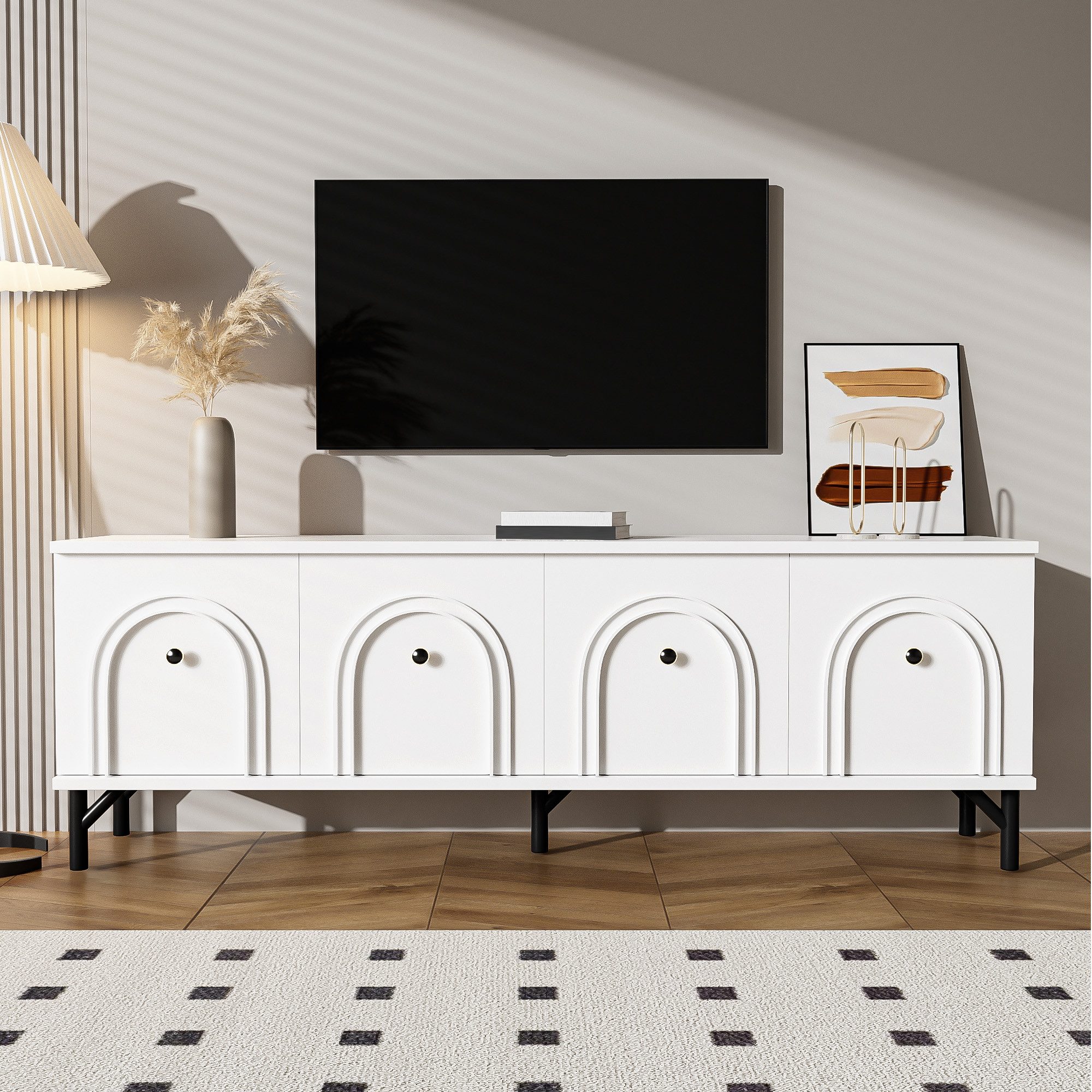Ulife TV-Schrank Moderner 4-türiger TV-Stand, 160 günstig online kaufen