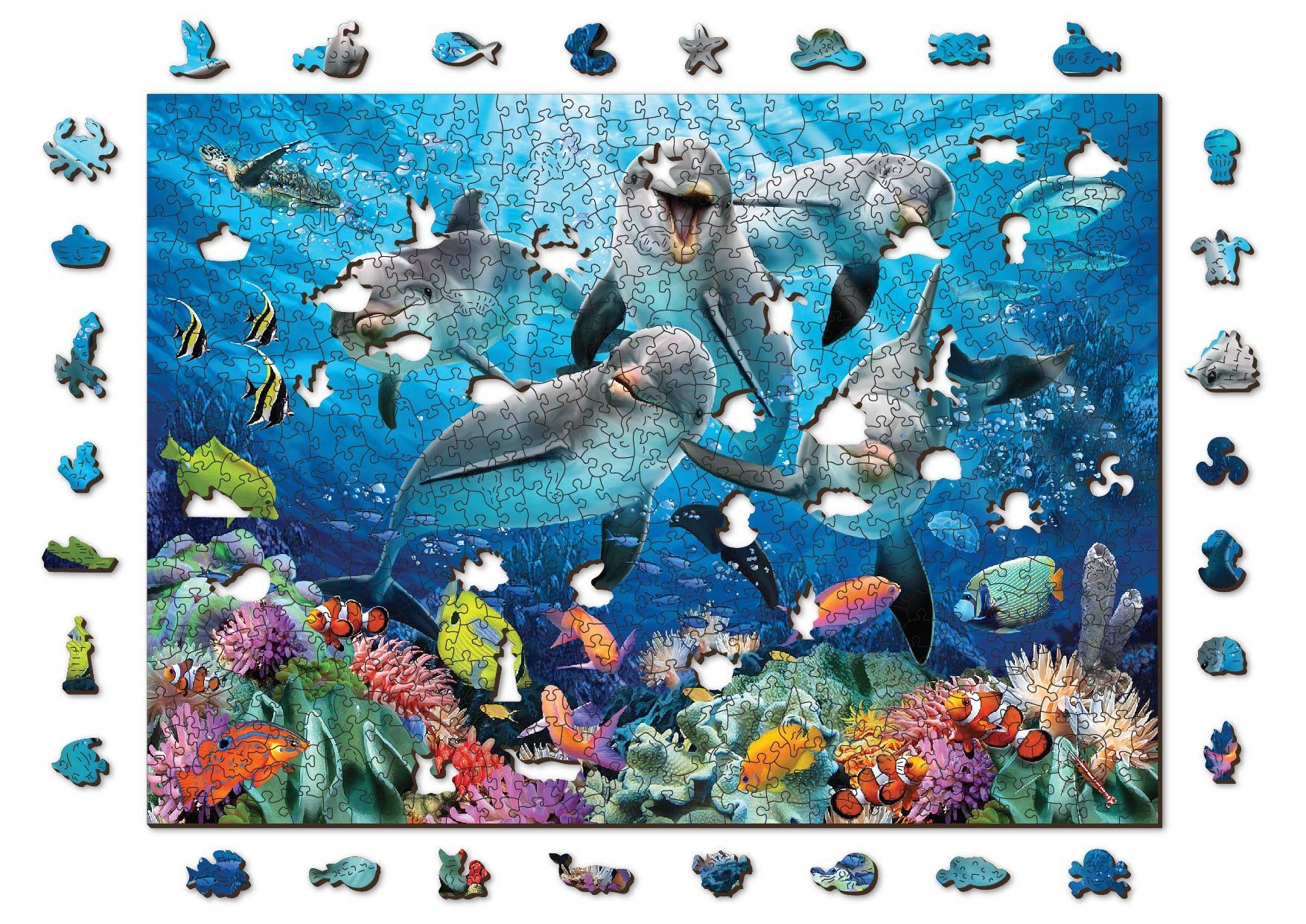 Wooden City 3D-Puzzle Holzpuzzle mit einzigartigen Formen, Glückliche Delph günstig online kaufen