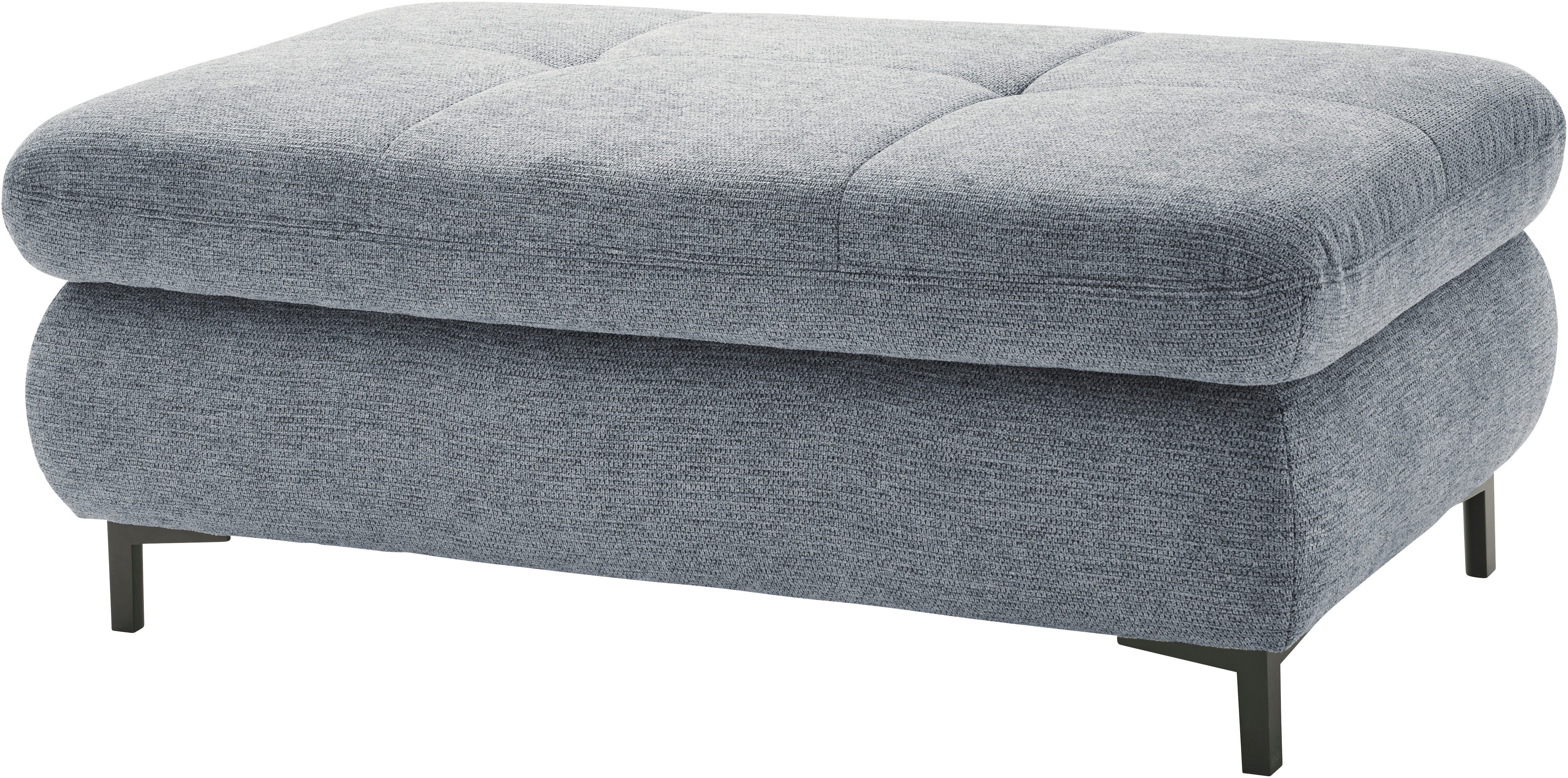 set one by Musterring Hocker SO 3400, Metallfuß schwarz, verschiedene Farben, Aufklappfunktion, B129 x T64cm