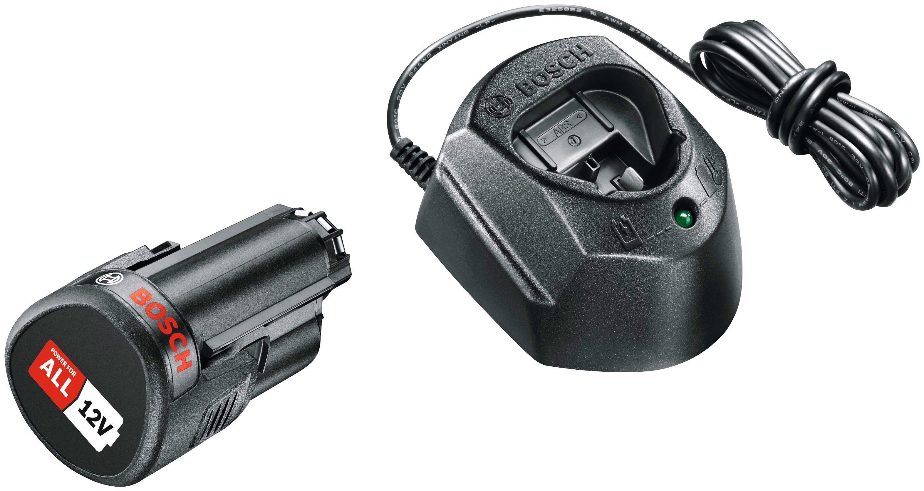 Image of BOSCH »Starter Set 12 V« Akku-Set, 1,5 Ah/12 Volt Lithium-Ionen Akku mit Ladegerät GAL 1210 CV