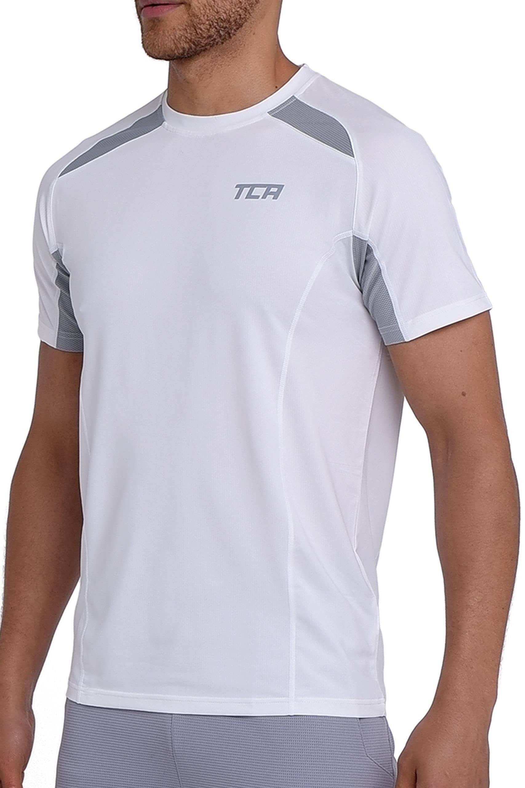TCA Funktionsunterhemd TCA Herren Sportshirt - Kurzarm, Quickdry, Performance, Gym - Weiß