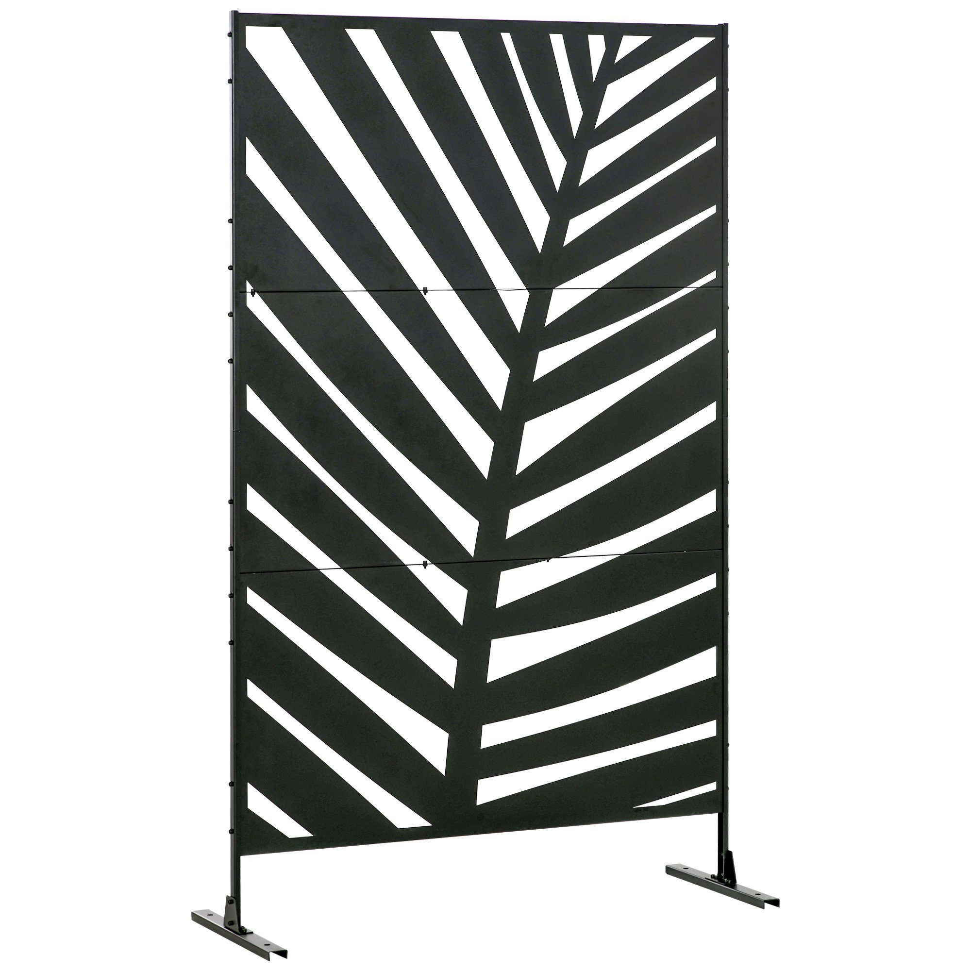 Outsunny Paravent Balkon Sichtschutz, 122 x 198 cm Raumtrenner mit