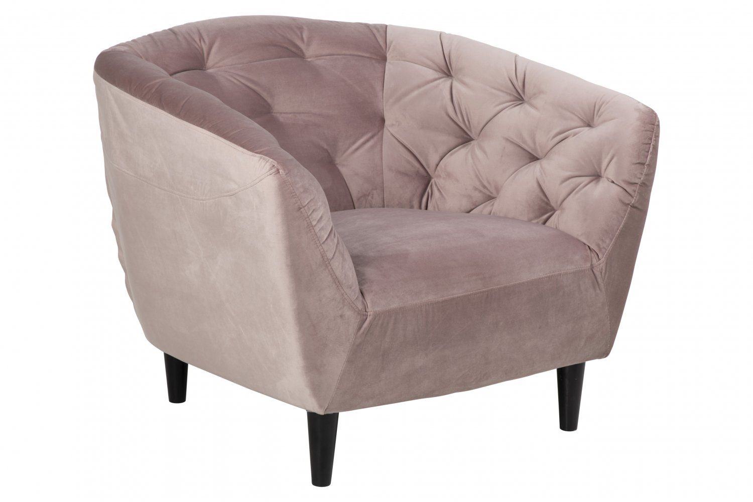ebuy24 Relaxsessel Rian Sessel in rosa mit schwarzen Beinen. (1-St)