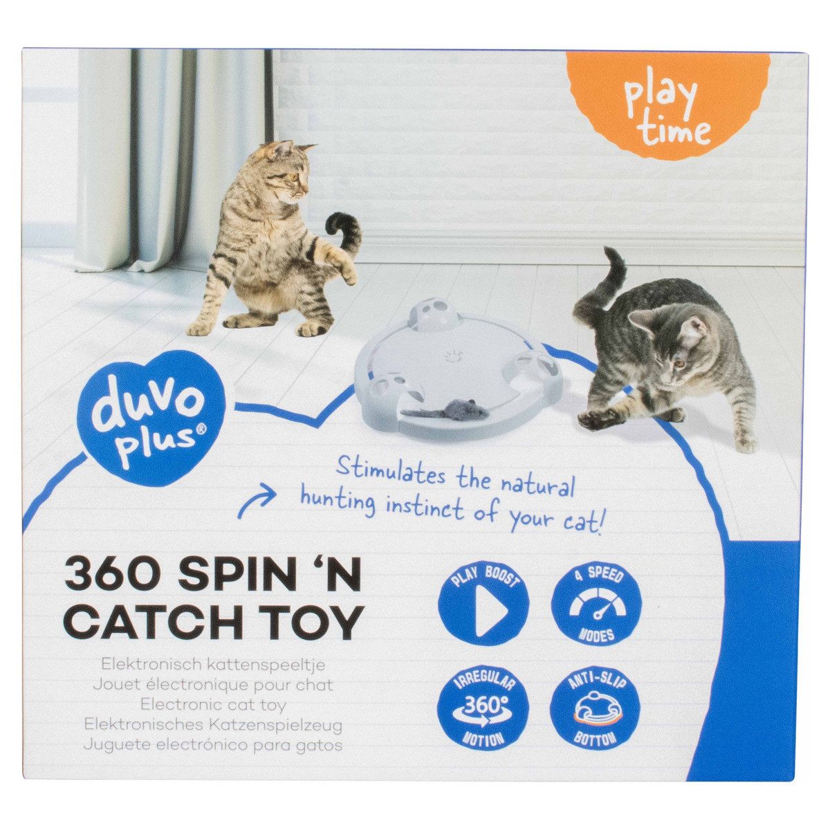 DUVO+ Tier-Intelligenzspielzeug Katzenspielzeug 360 Spin n Catch weiß günstig online kaufen