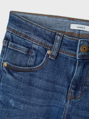 Name It Regular-fit-Jeans Straight Leg Denim Jeans mit verstellbarem Bund NKMSILAS 5537 in Dunkelblau
