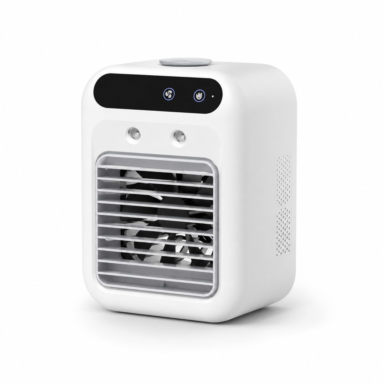 Tekoo Ventilatorkombigerät Tischventilator mit Luftbefeuchter, Mini-Luftkühler, USB-Akku, 2-in-1 Kühlung und Luftbefeuchtung
