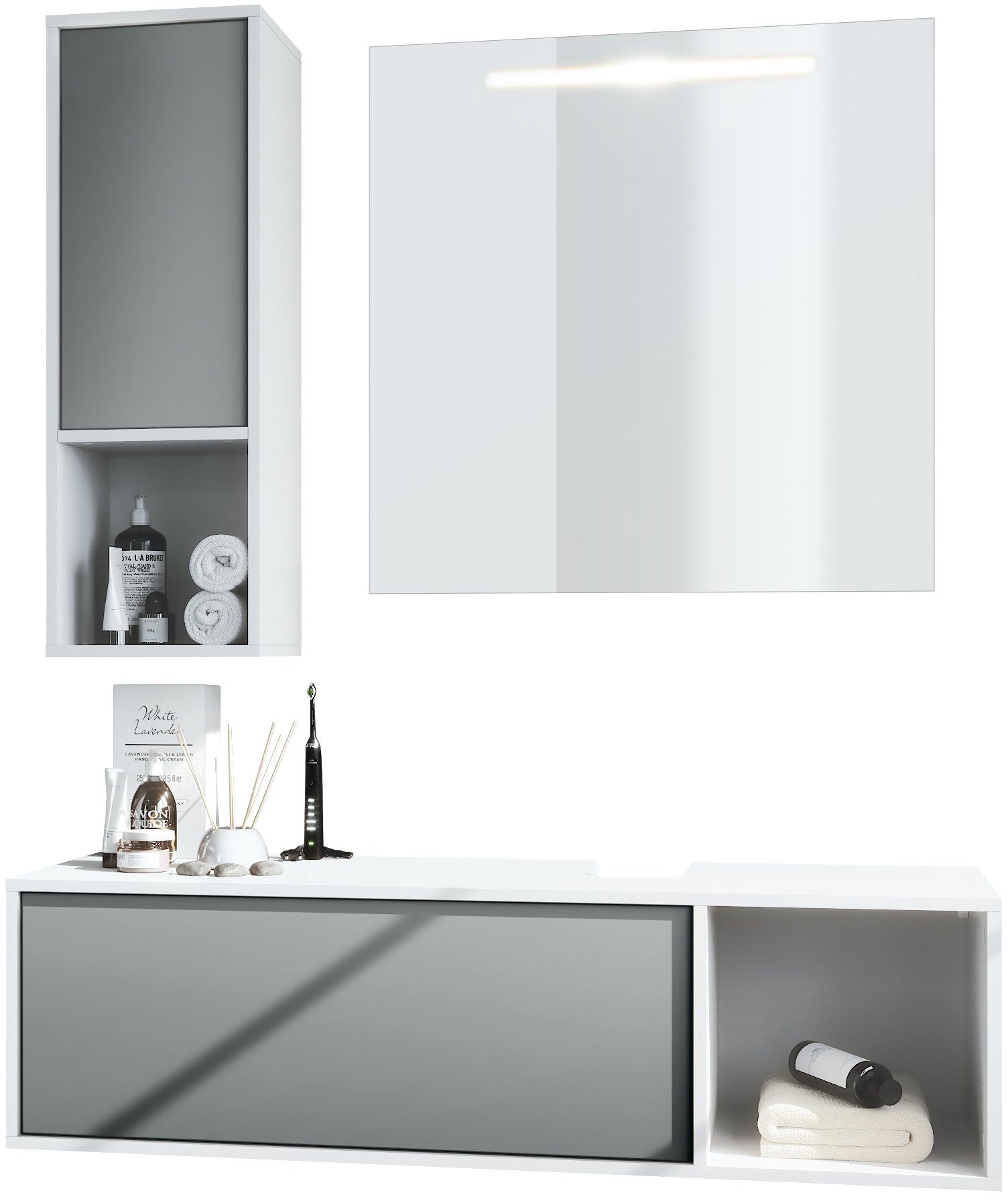 Fronten in Graphit seidenmatt