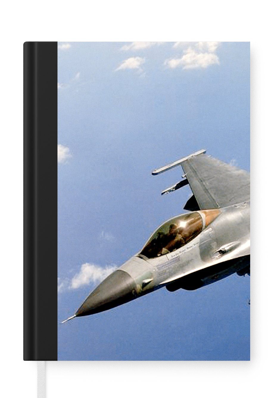Haushaltsbuch Notizbuch A5, Tagebuch, Journal, Notizheft, Falcon, Fighting MuchoWow Kampfflugzeug Merkzettel, F-16 Das Seiten, 98
