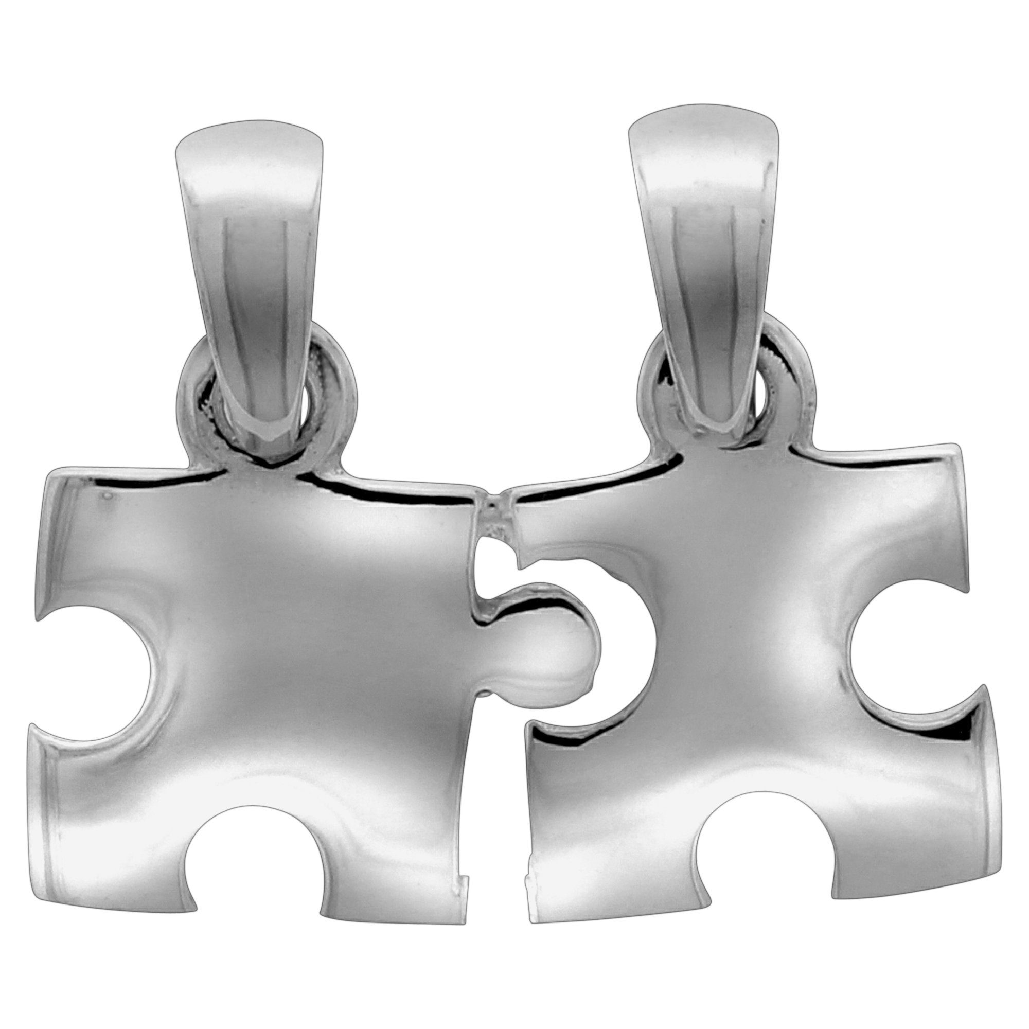 Kettenanhänger rhodiniert Sterling Vivance 925 Puzzle Silber 2tlg.