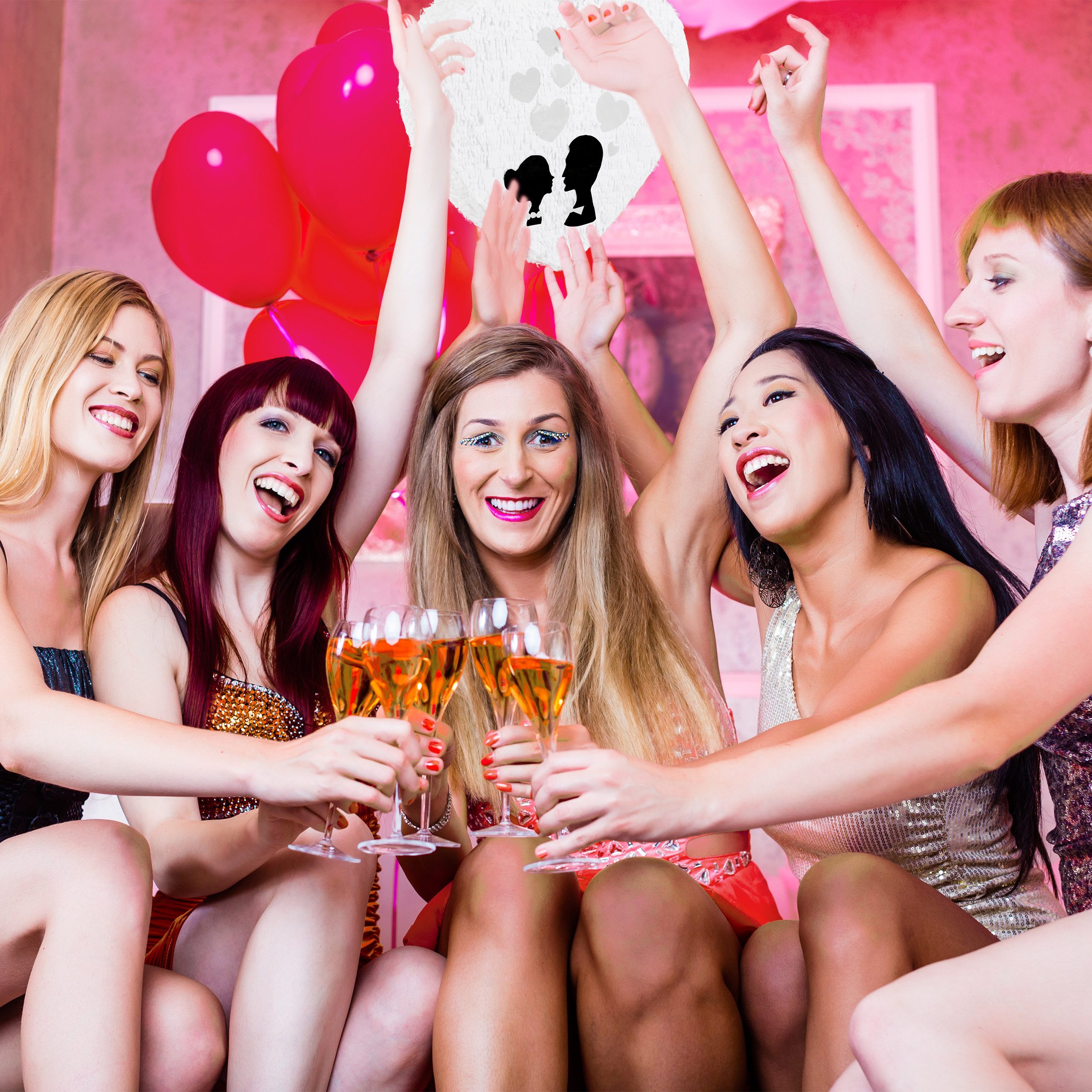 relaxdays Aufblasbares Partyzubehör Pinata Hochzeit