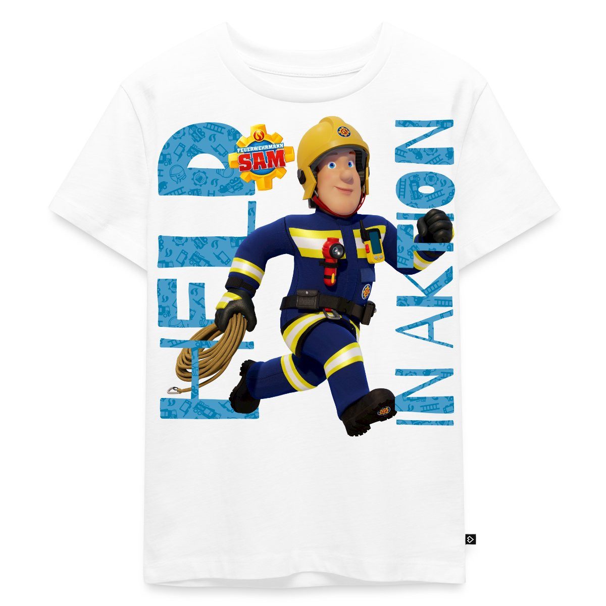 Spreadshirt T-Shirt Feuerwehrmann Sam™ Held In Aktion Cooles Design Kinder Premium T-Shirt (1-tlg)