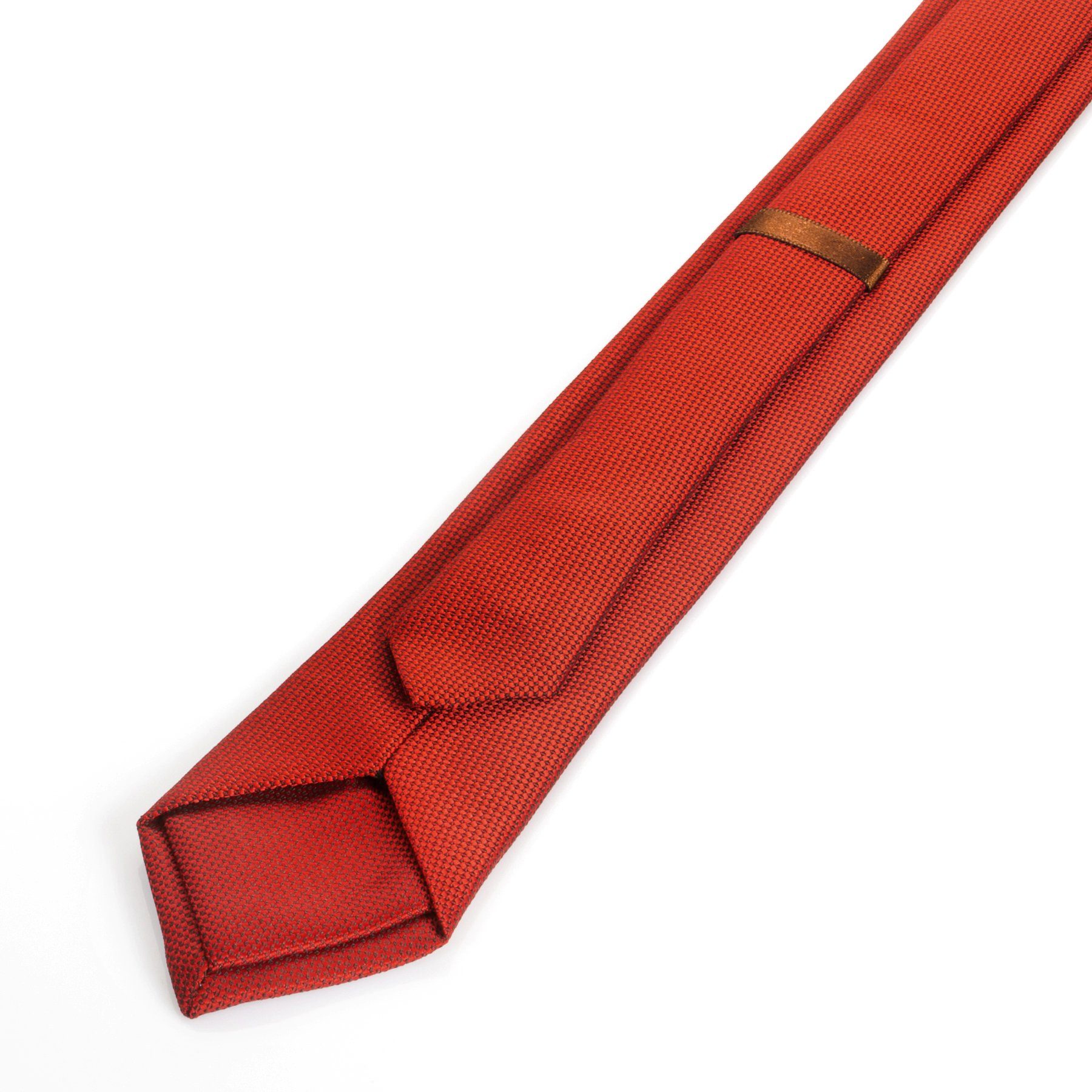 Einstecktuch) Herren (Set, Business Krawatte Hirschthal Set Einstecktuch Krawatte Rot mit mit Klassische Strukturierte
