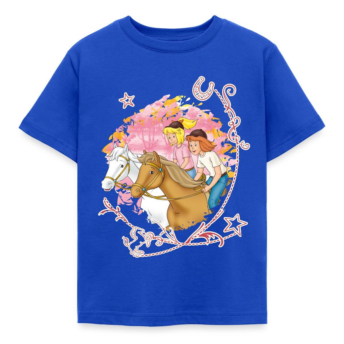 T-Shirt Bibi Und Tina Wettreiten Im Wald Kinder T-Shirt