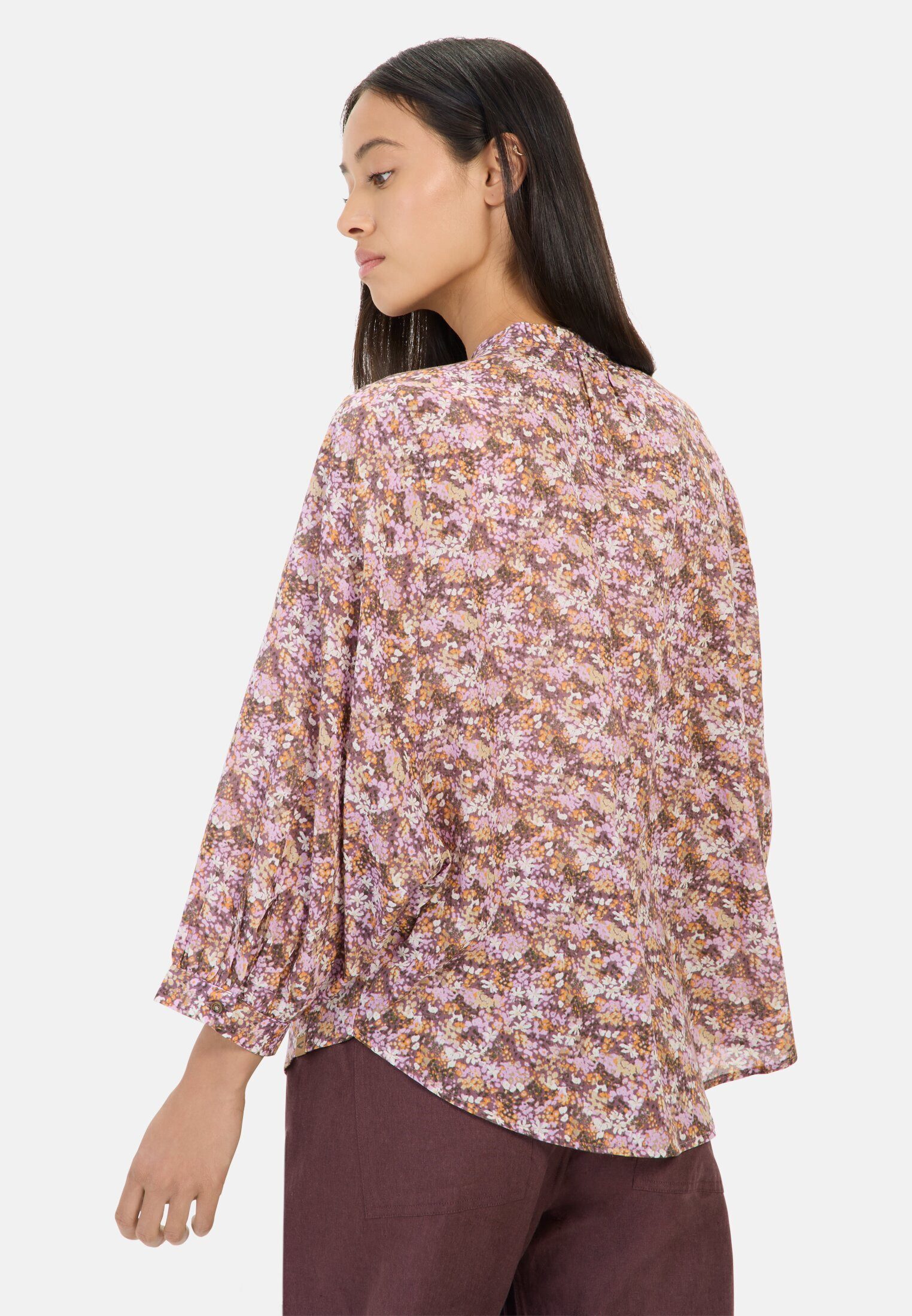 camel active Langarmbluse mit Allover Print Langarm Hemdblusenkragen Allove günstig online kaufen