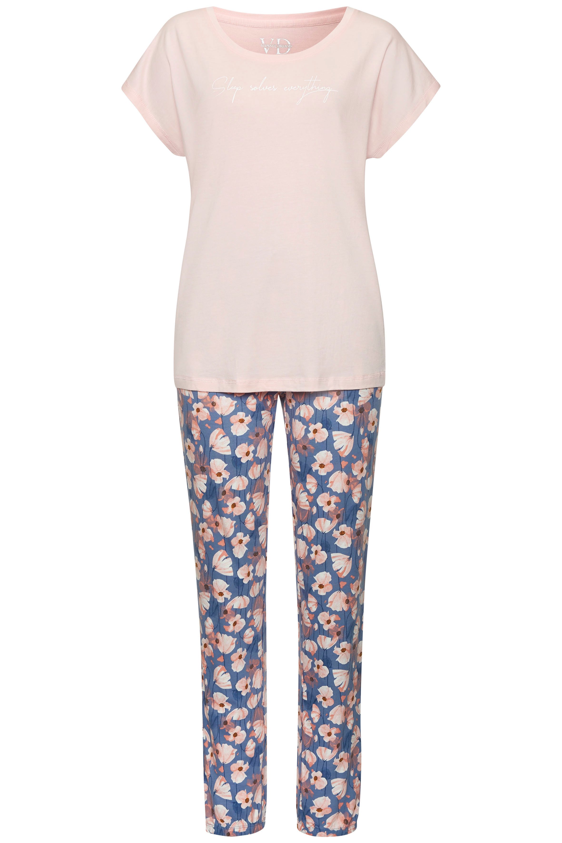 Vivance Dreams Pyjama (Set, 2 tlg) Mit schönem Alloverprint günstig online kaufen