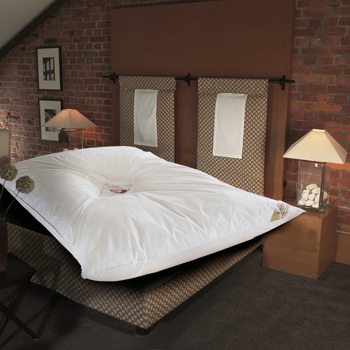 Meivita Federbettdecke Ballonbett in 135x200 cm mit 100% Entenfedern Füllung 3000g, Füllung: 100% neue weiße Entenfedern Klasse 1, Bezug: 100% Baumwolle, Winterdecke hergestellt in Deutschland