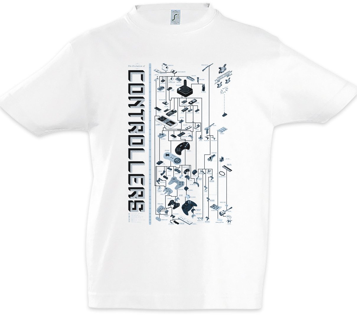 Print-Shirt Controller Evolution Kinder T-Shirt Retro Gamer Controller Video Game