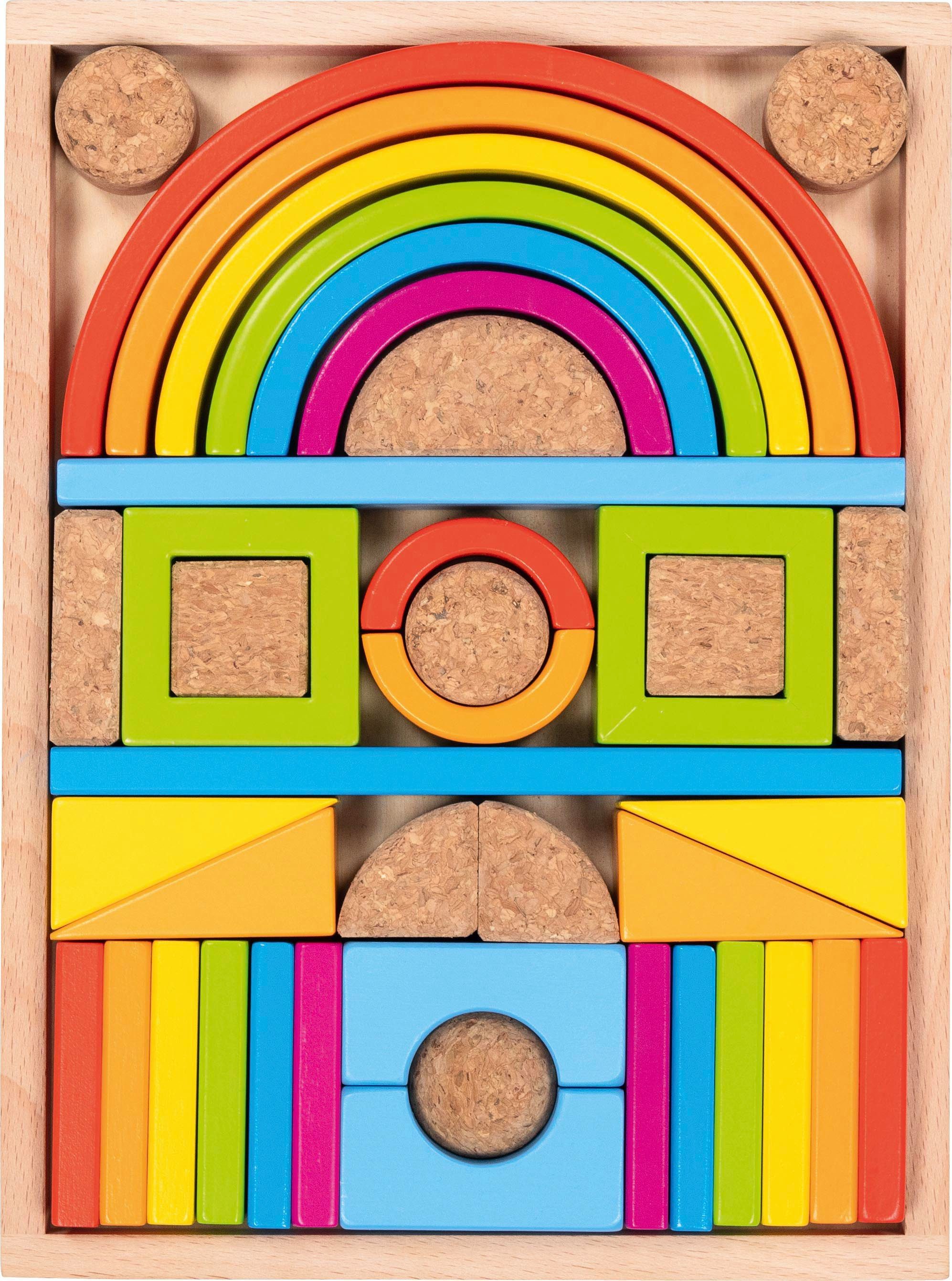 goki Bausteinkasten Kunterbunt Spielbausteine, (41 St)
