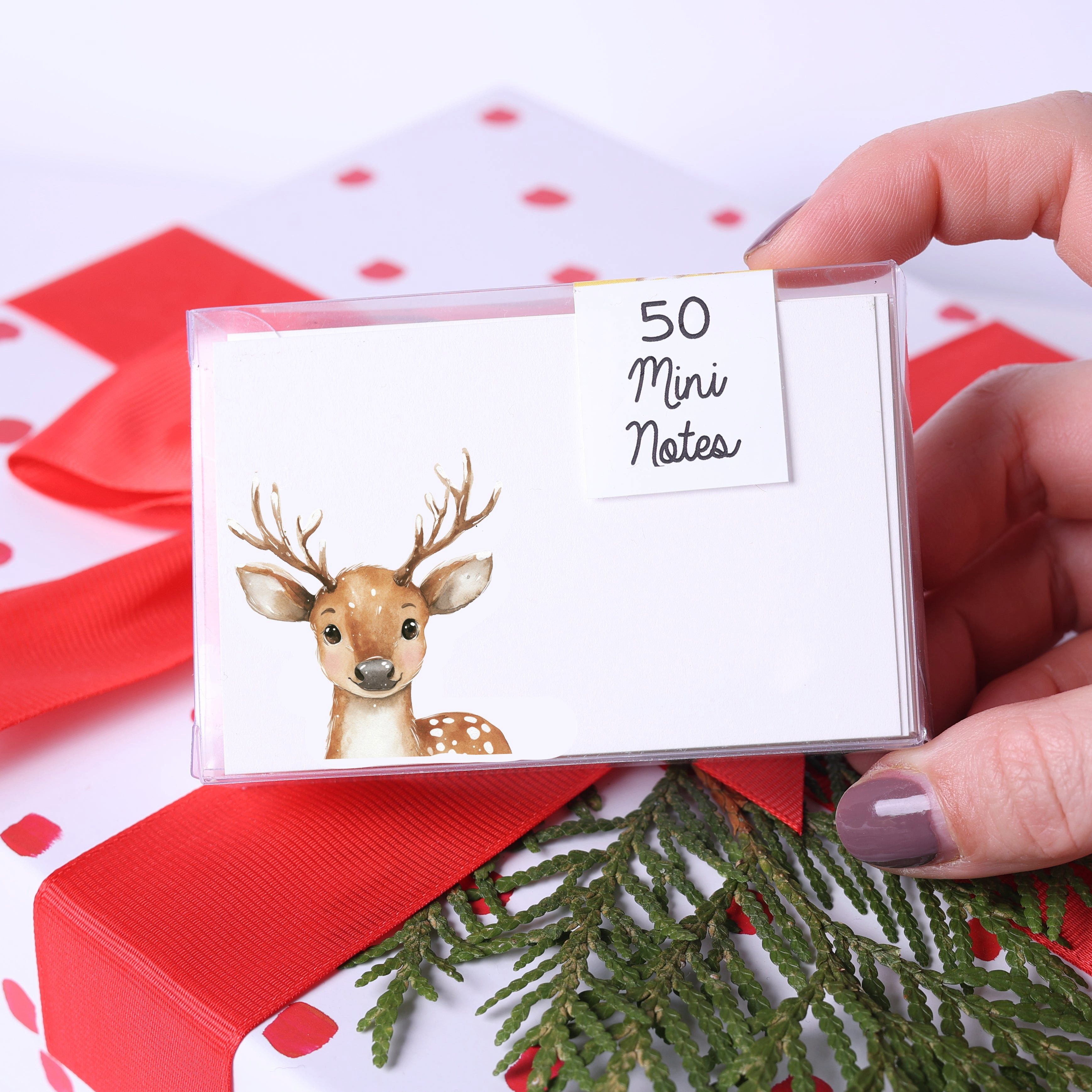 heaven+paper Karteikarten Mini Karten (50) Reh, hochwertig verarbeitet & modernes Design, Hergestellt in Deutschland