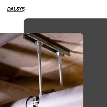 Dalsys Bauschraube, (Halteklammer für Montageschienen, 100 St), zur Anwendung an einer Installationsschiene, verzinkter Stahl