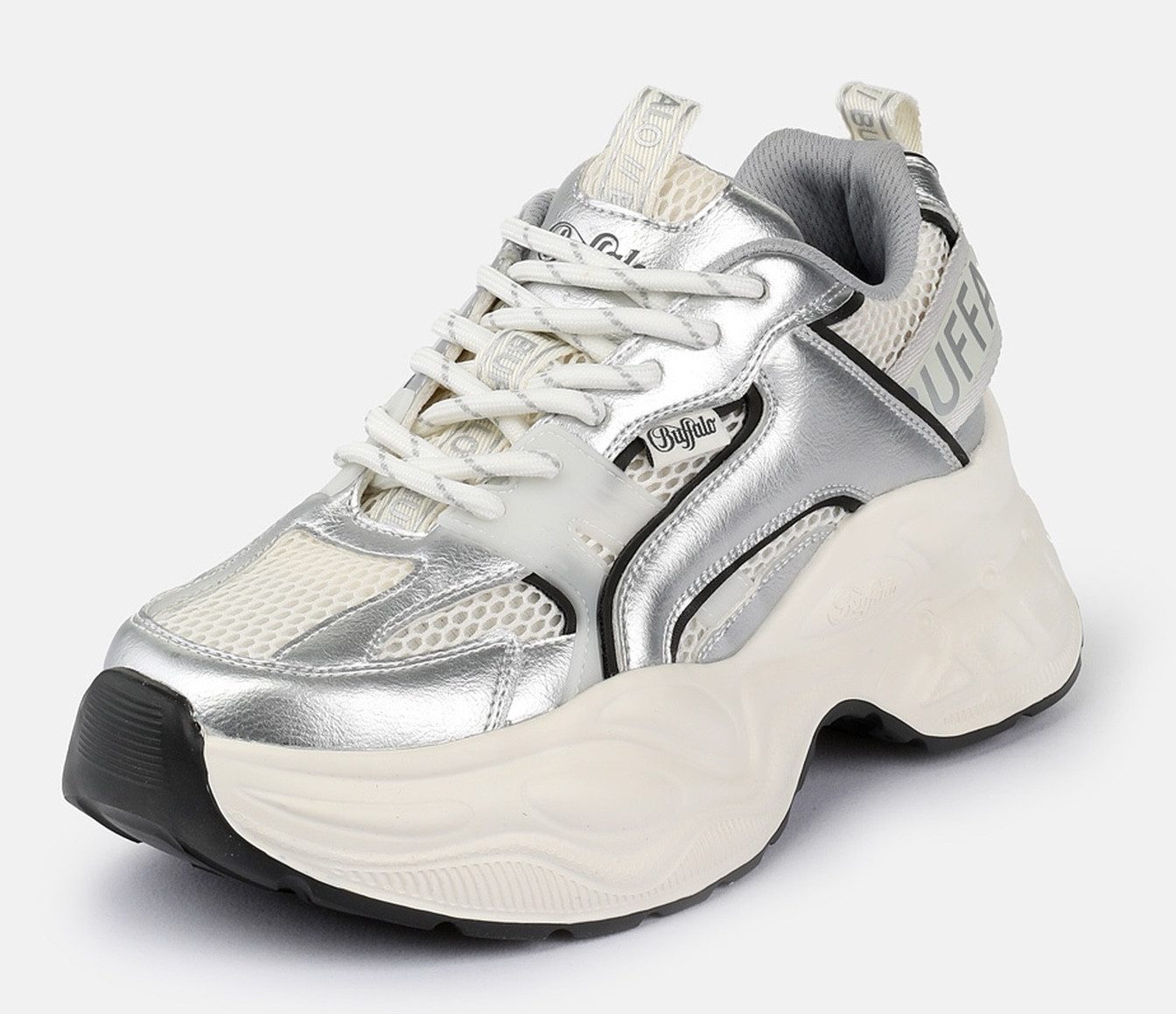 Buffalo Yuno one Plateausneaker Halbschuh, Schnürschuh, Retro-Sneaker mit Memory Foam Innensohle