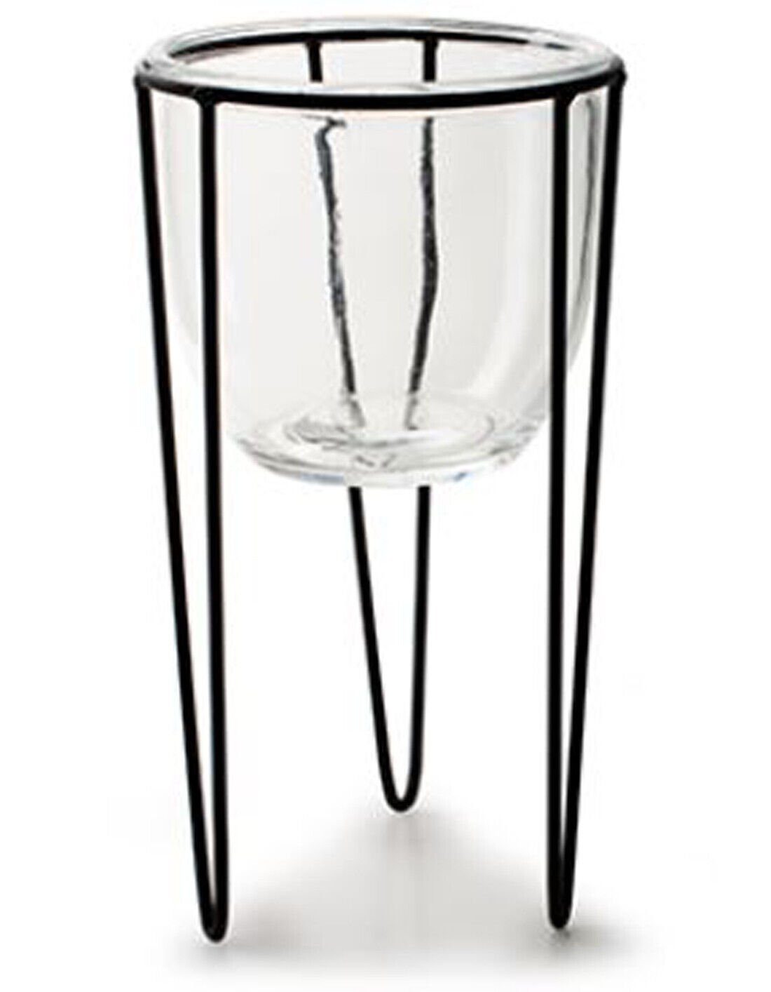 Annimuck Windlicht Timon Windlicht Vase H25 cm auf Glas Metallständer