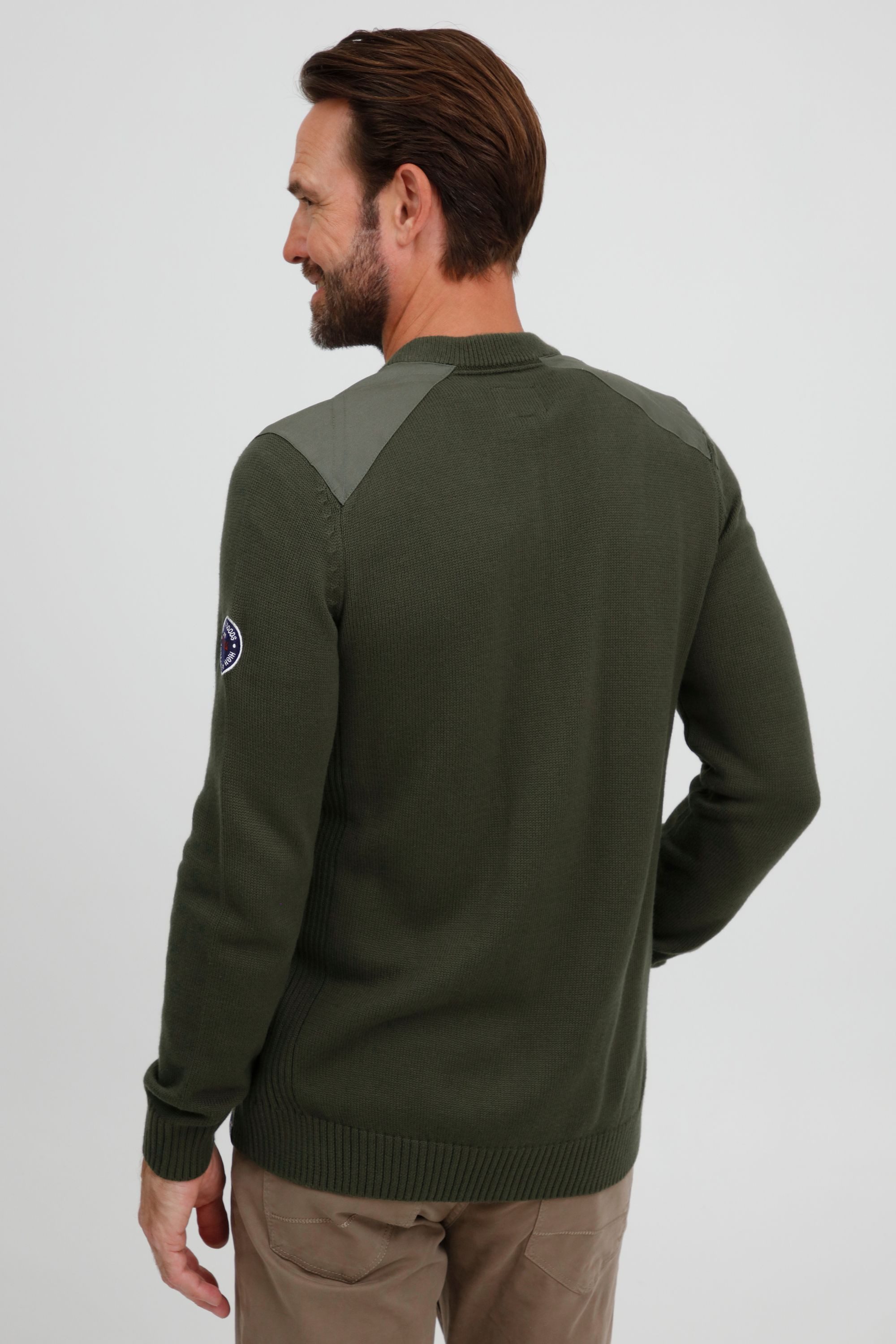 FQ1924 Strickjacke FQErland Strickjacke mit kurzem Stehkragen – Bild 3 von 5