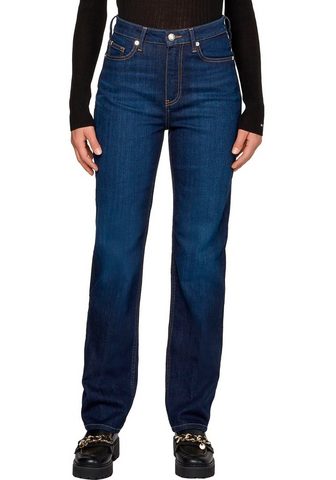Tommy Hilfiger Straight-Jeans su Leder-Brandlabel