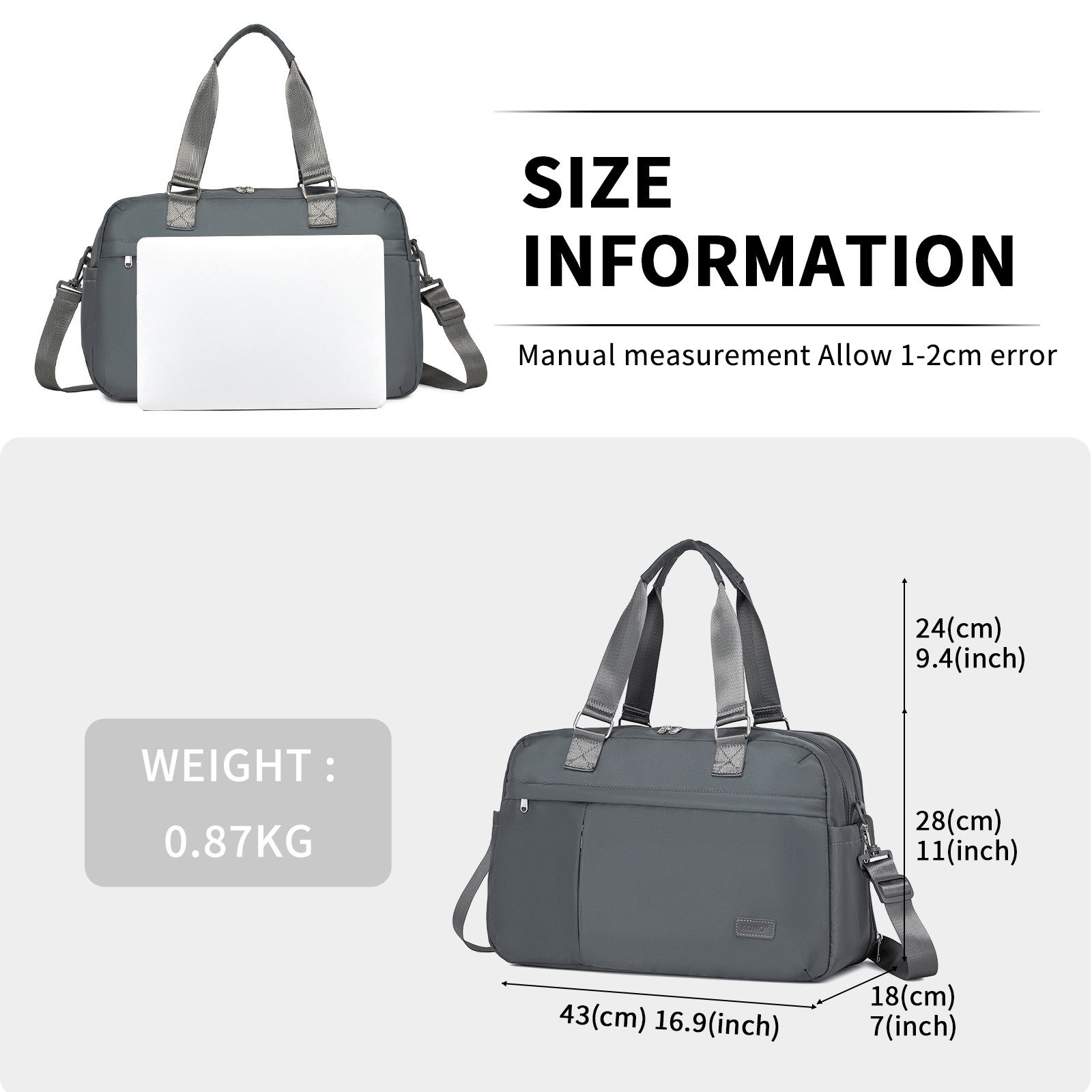 KONO Reisetasche Multifunktionale Tragetasche Bag mit Erweiterbarem Fach un günstig online kaufen